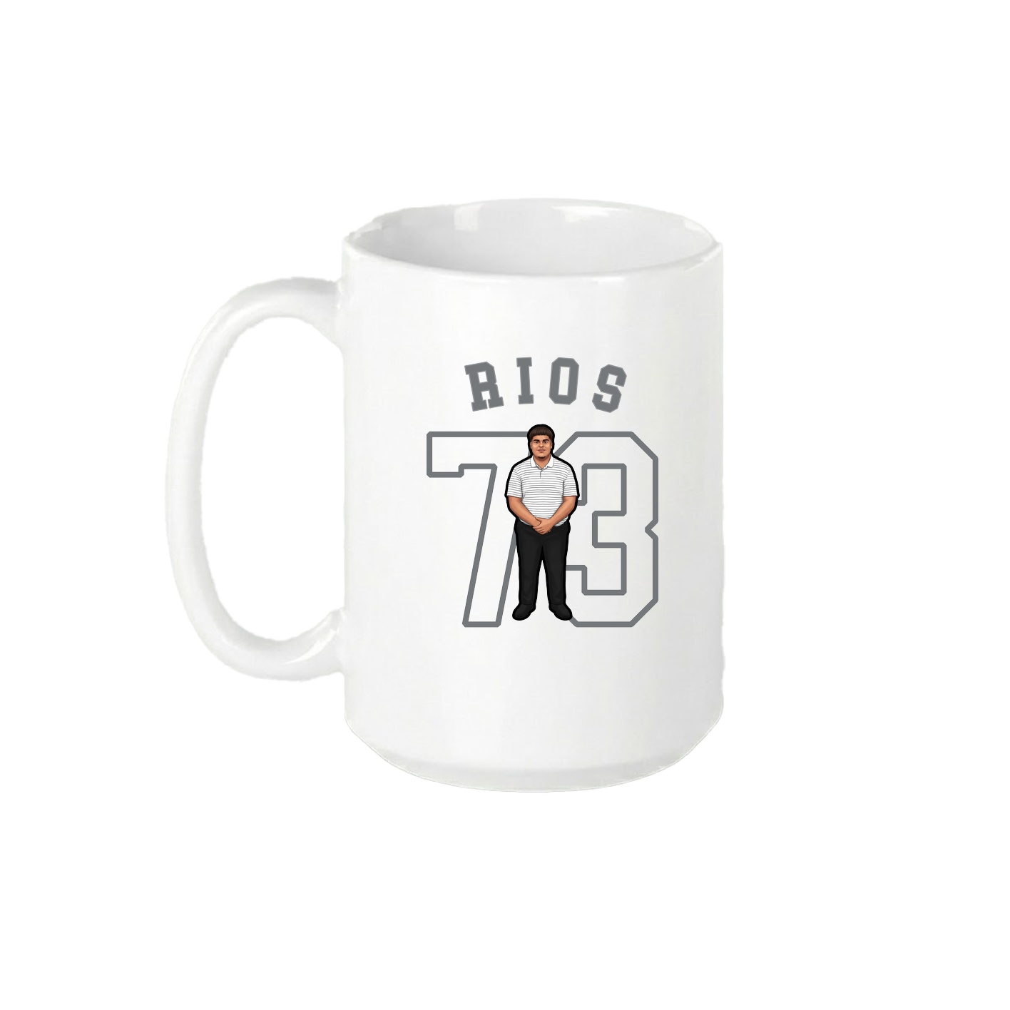15oz Coffee Mug — Shirsey Arch in White