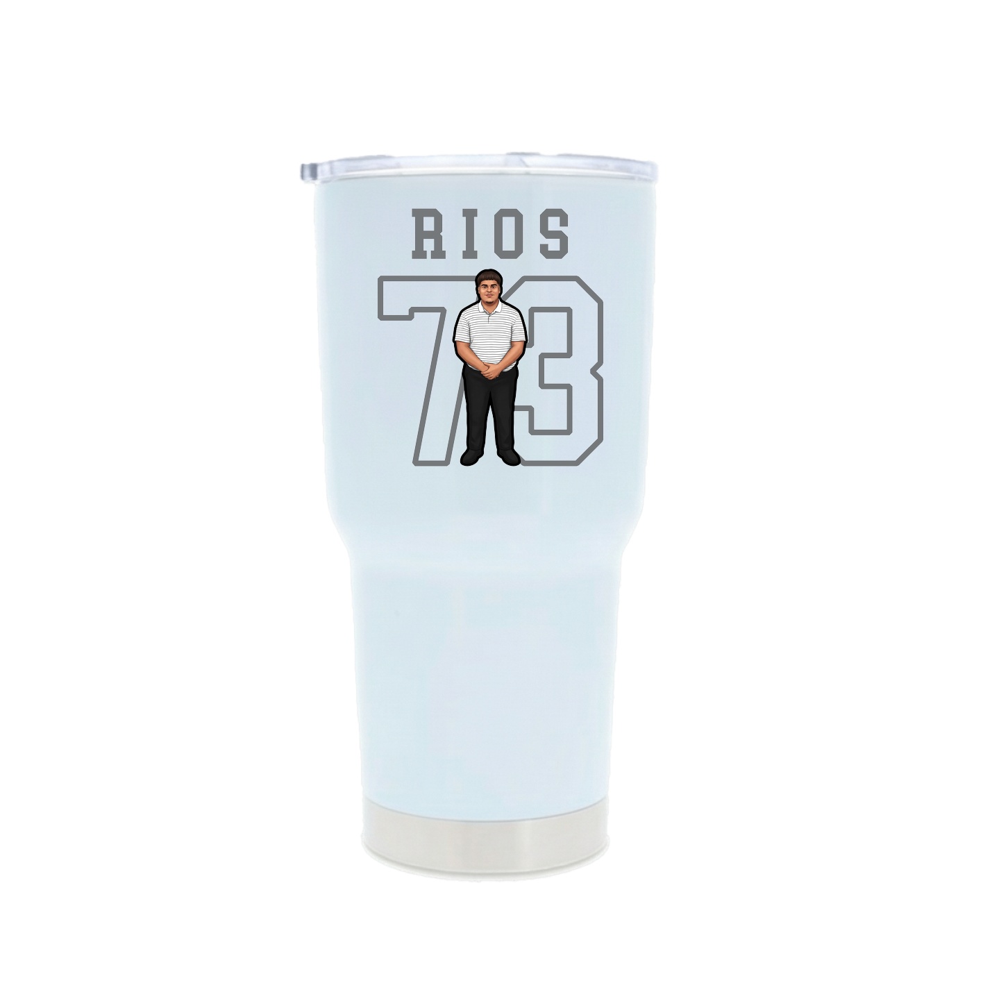 30oz Stainless Steel Tumbler — Shirsey in White
