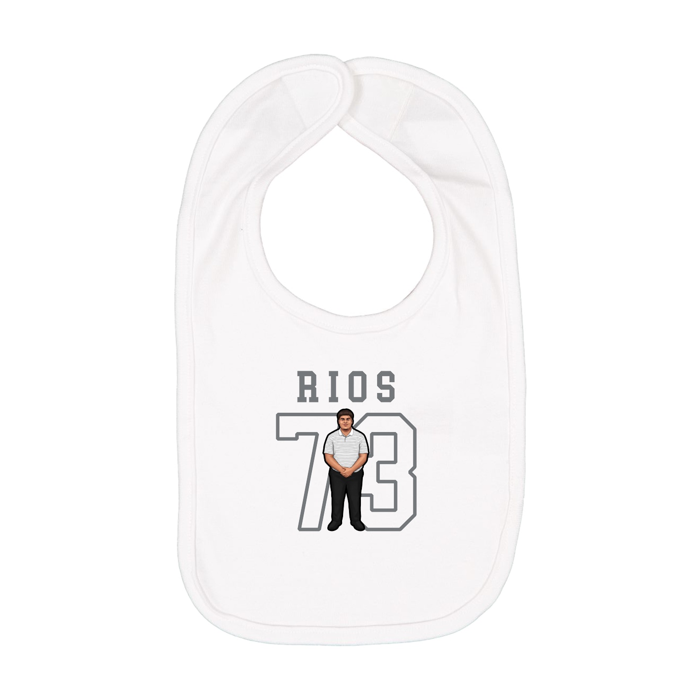 Infant Bib — Shirsey in White