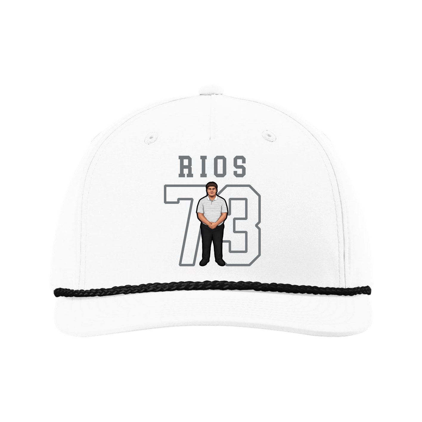 Five-Panel Classic Rope Cap — Shirsey in White