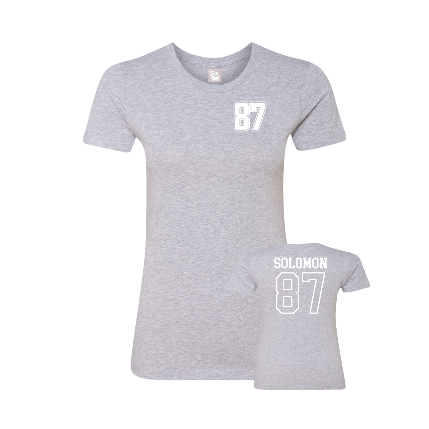Womens Tee — Chest Back in Grey