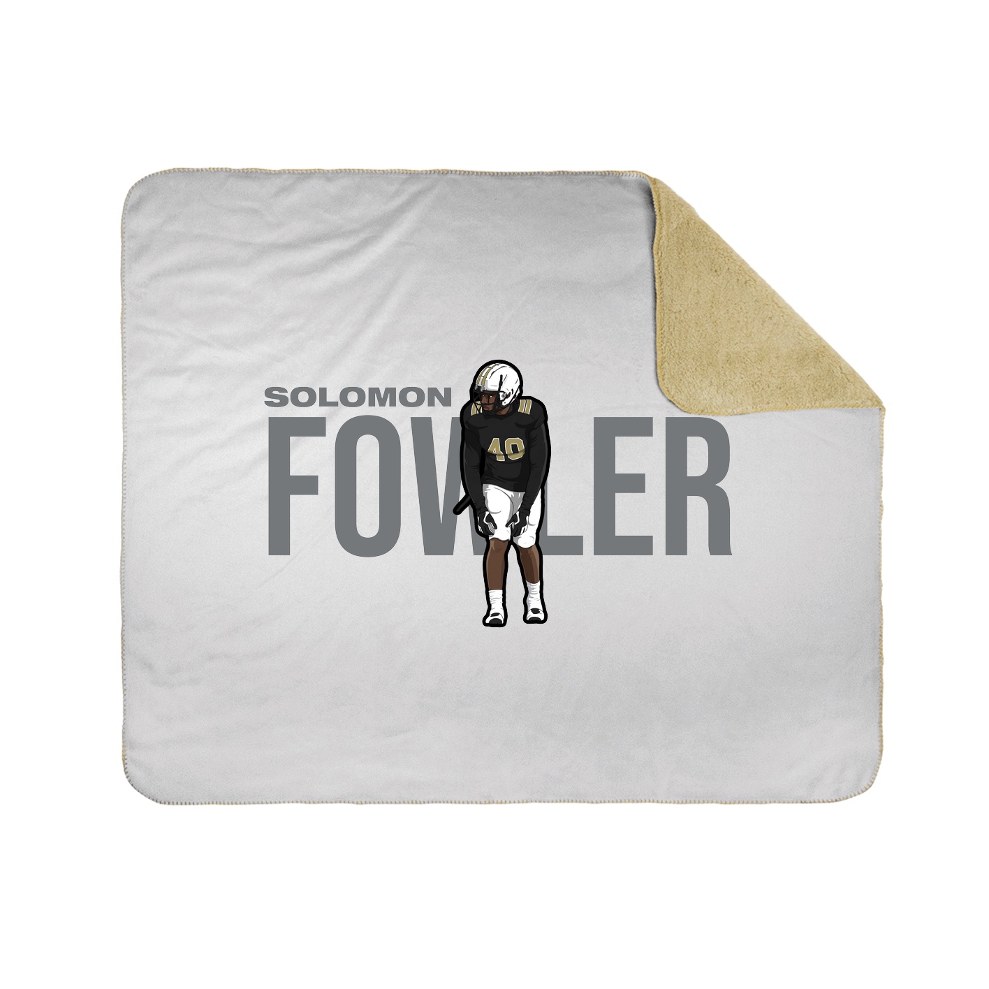 Throw Blanket — Player Name in White