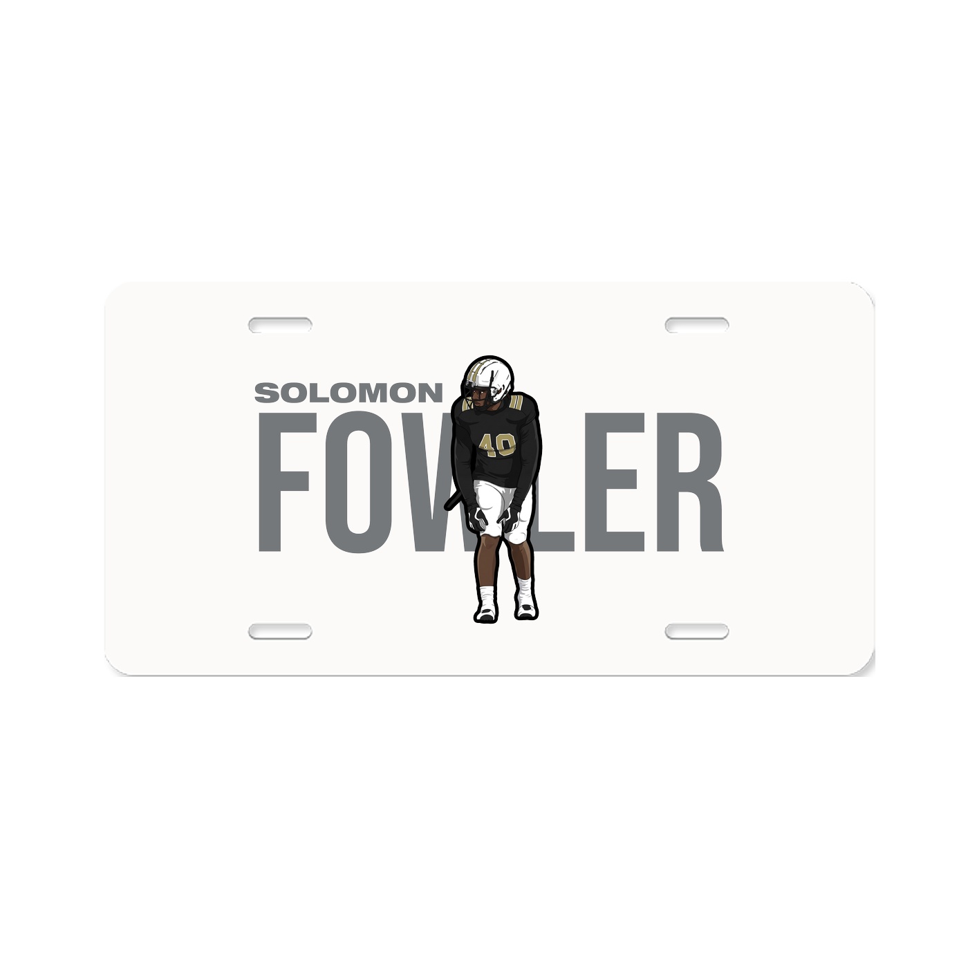 License Plate — Player Name in Classic