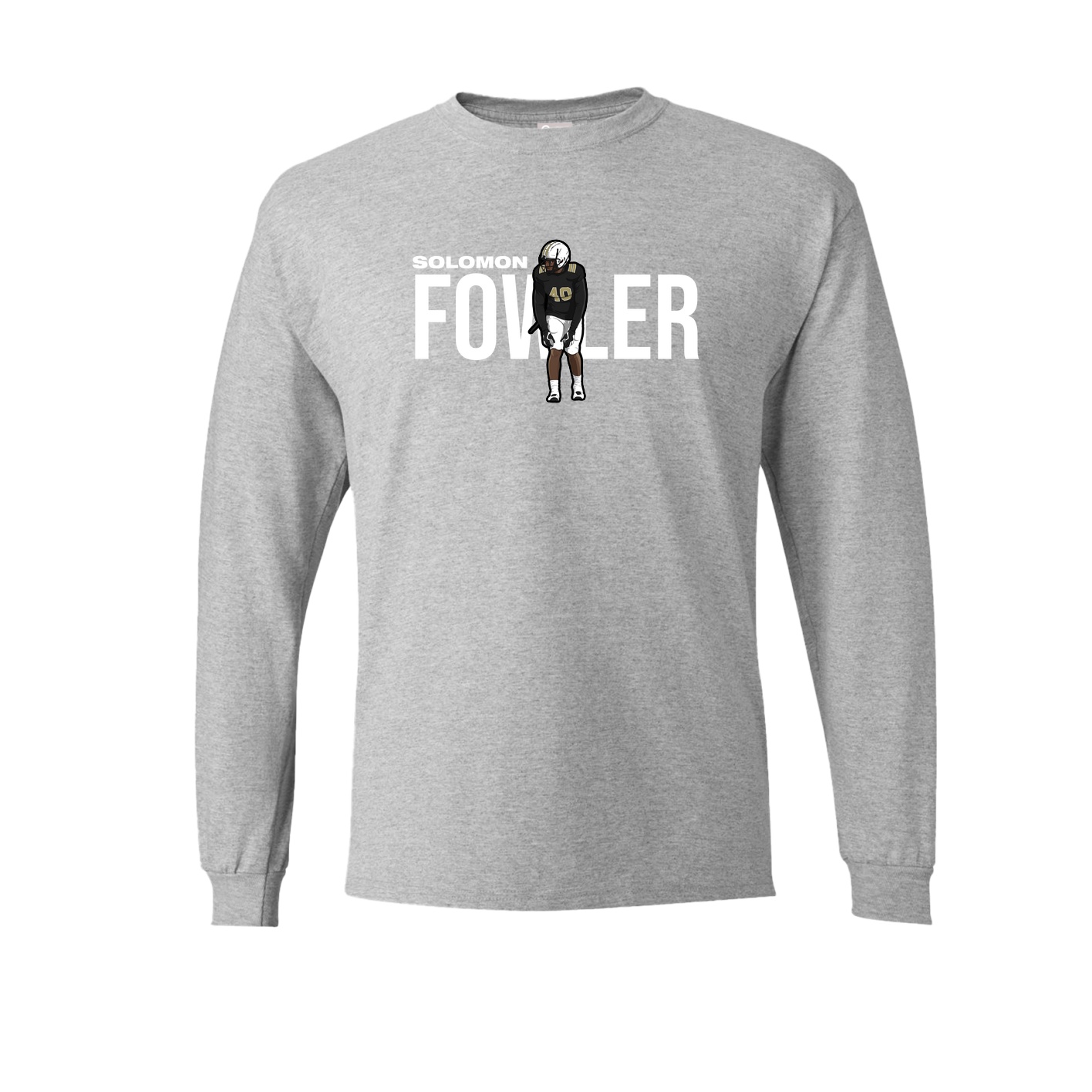 Long Sleeve Tee — Player Name in Grey
