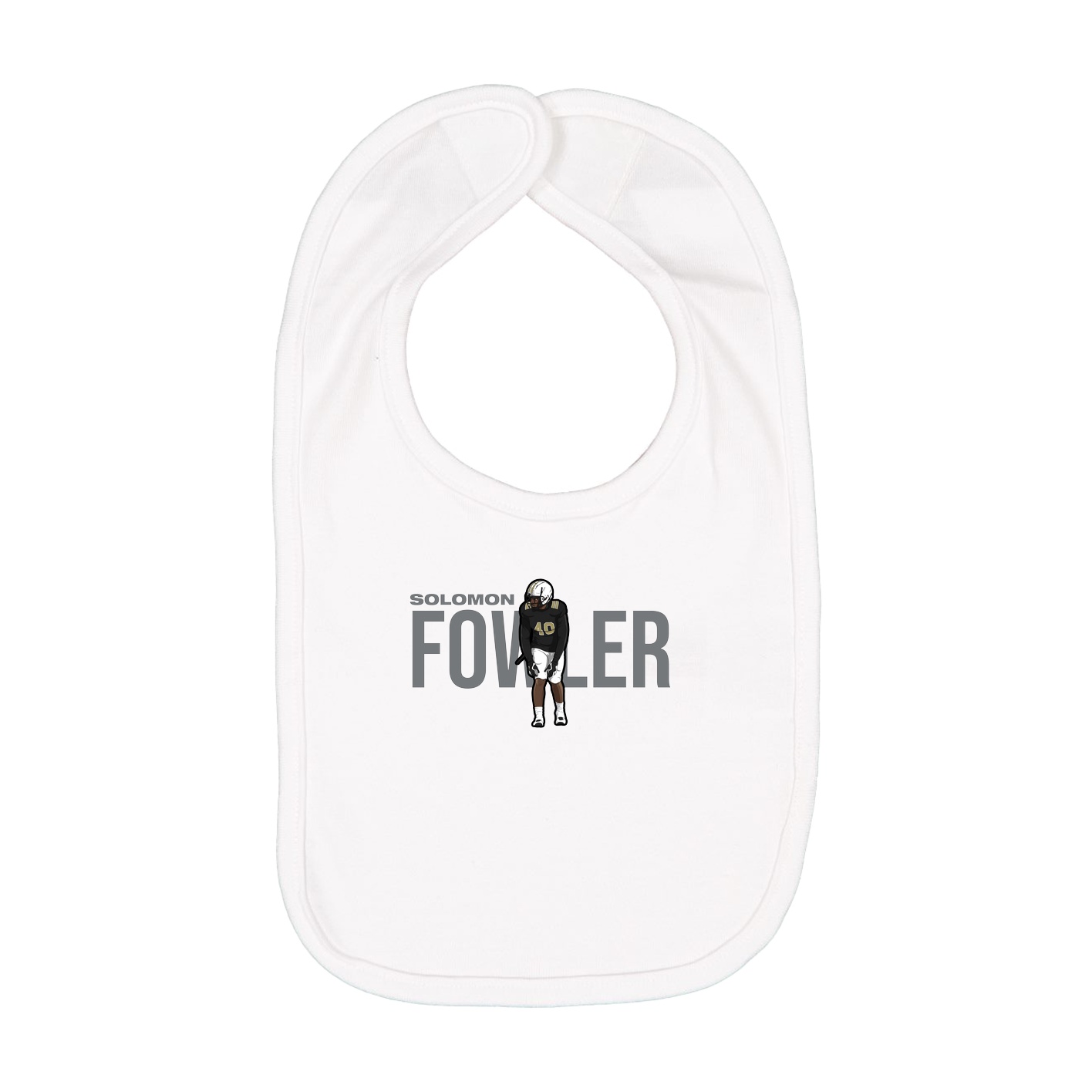 Infant Bib — Player Name in White