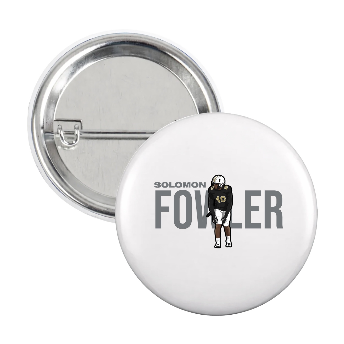 Game Day Button — Player Name in White