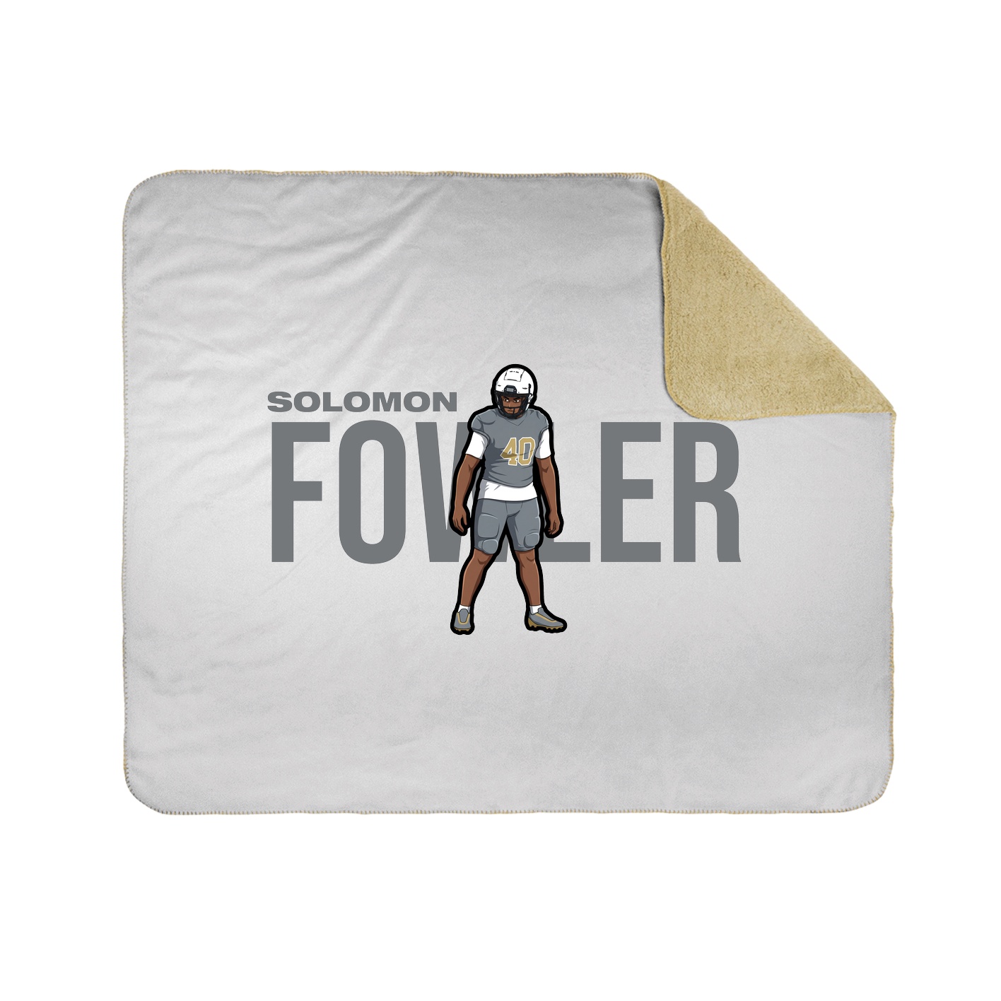 Throw Blanket — Player Name in White