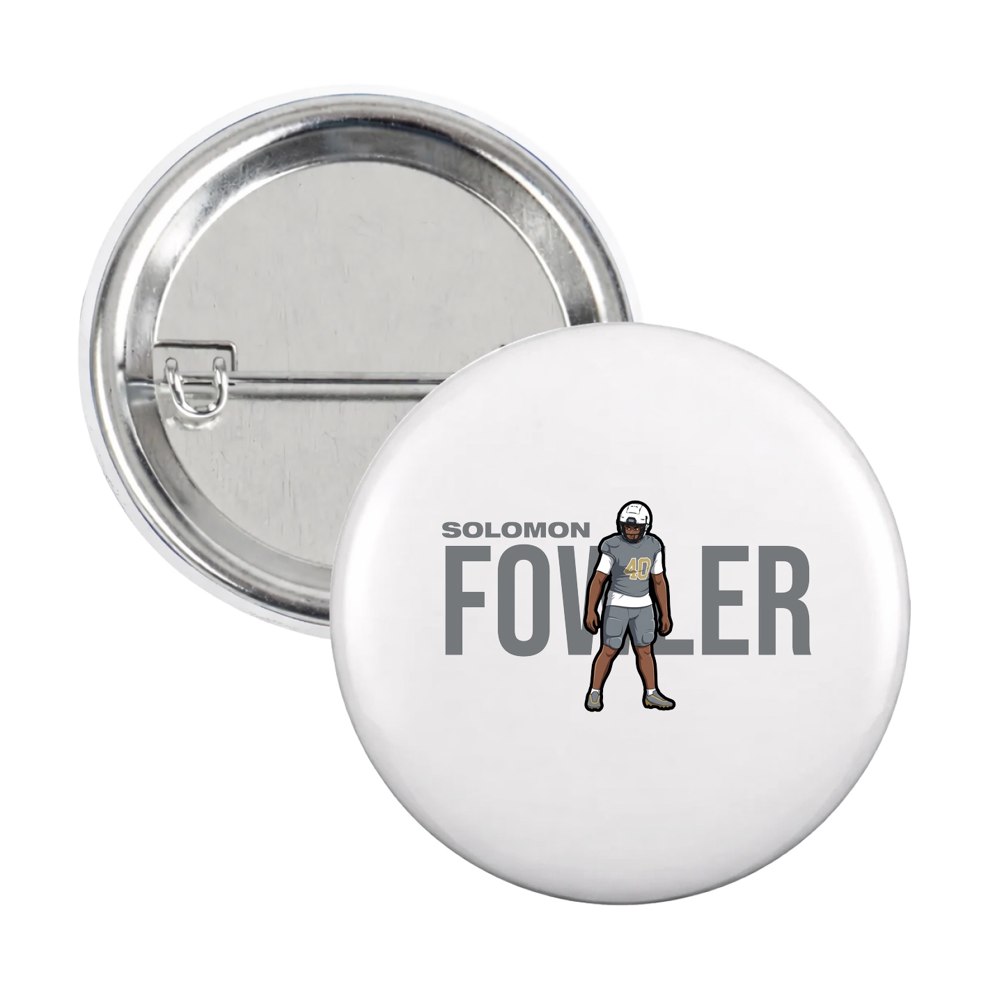 Game Day Button — Player Name in White