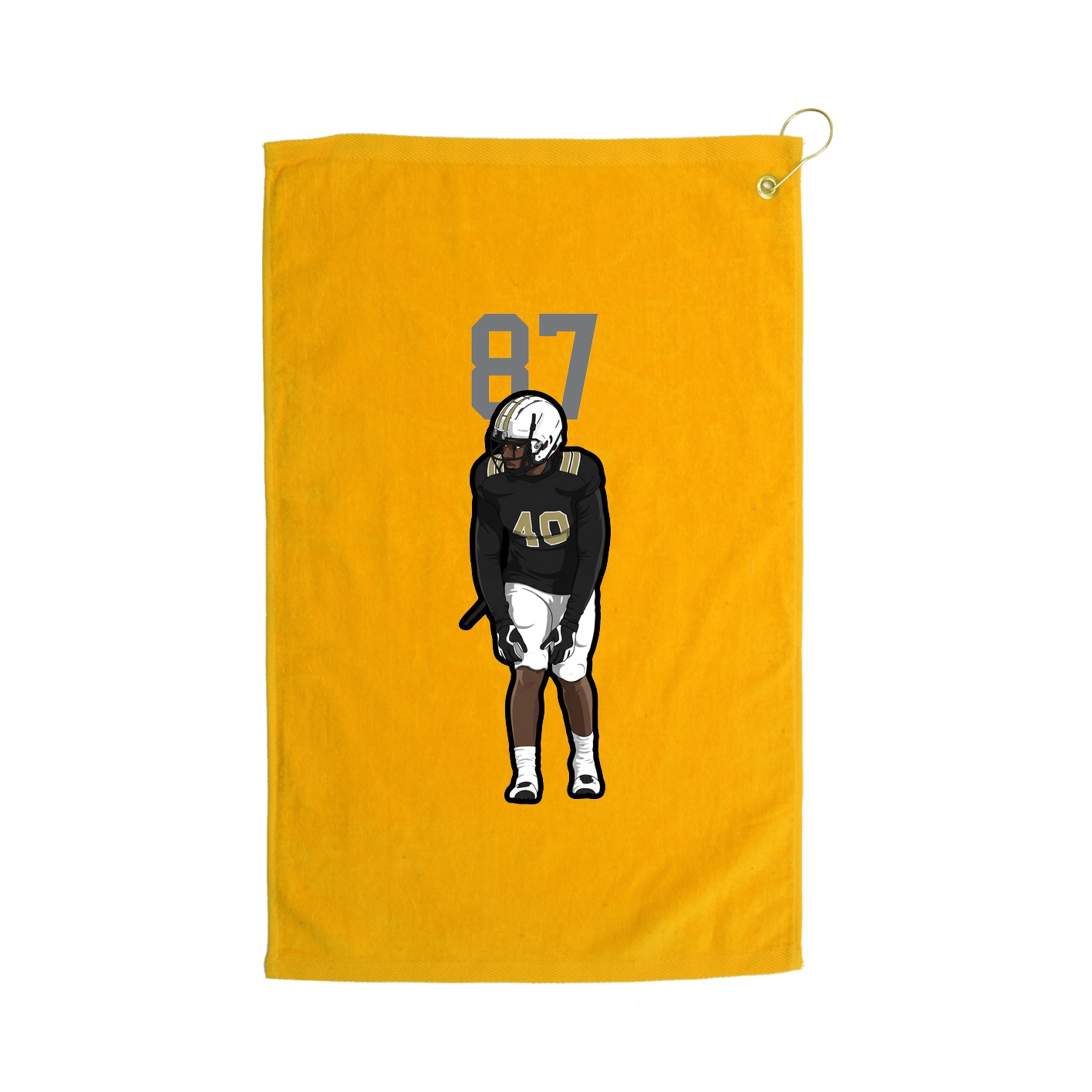 Golf Towel — Number Top in Gold