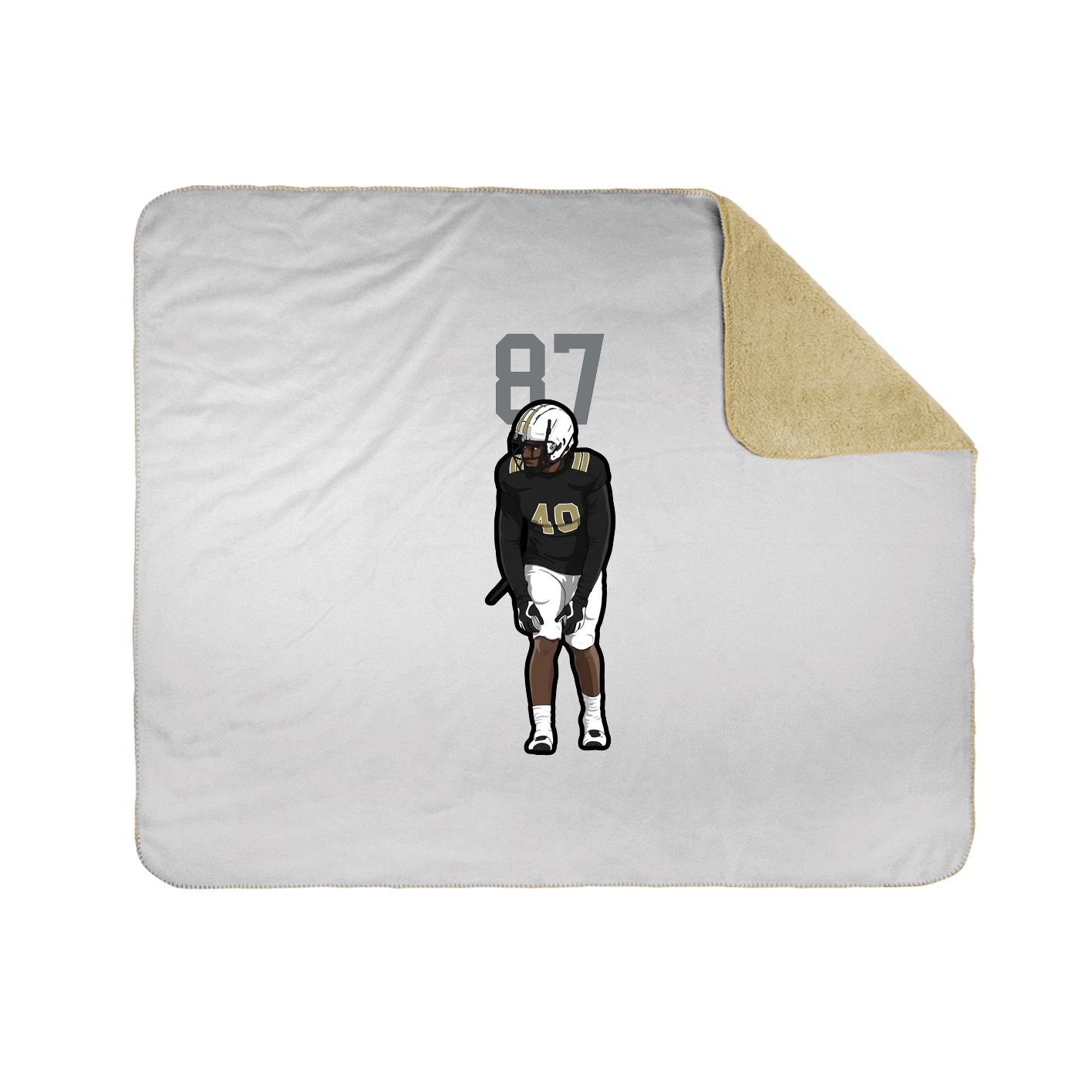 Throw Blanket — Number Top in White