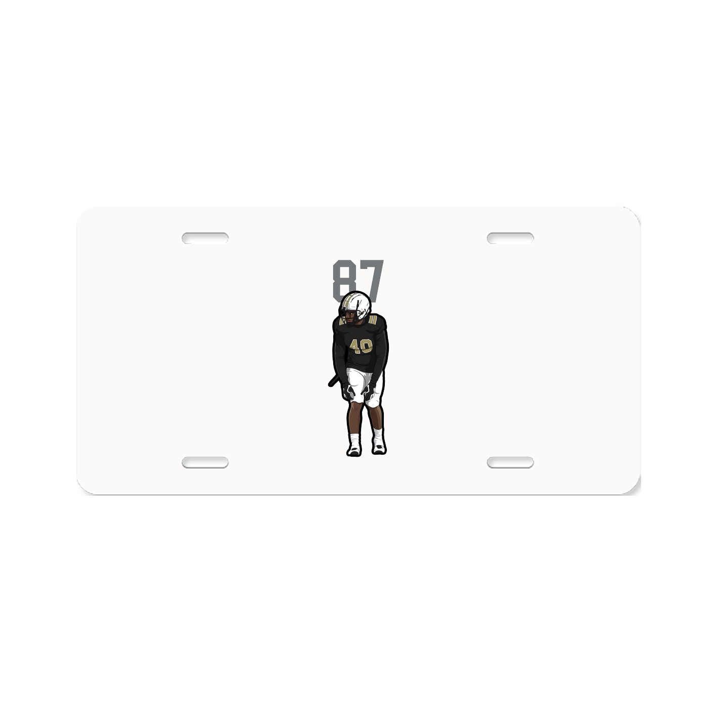 License Plate — Number Top in Classic
