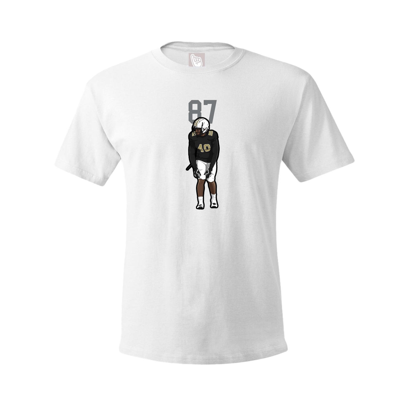Youth Tee — Number Top in White
