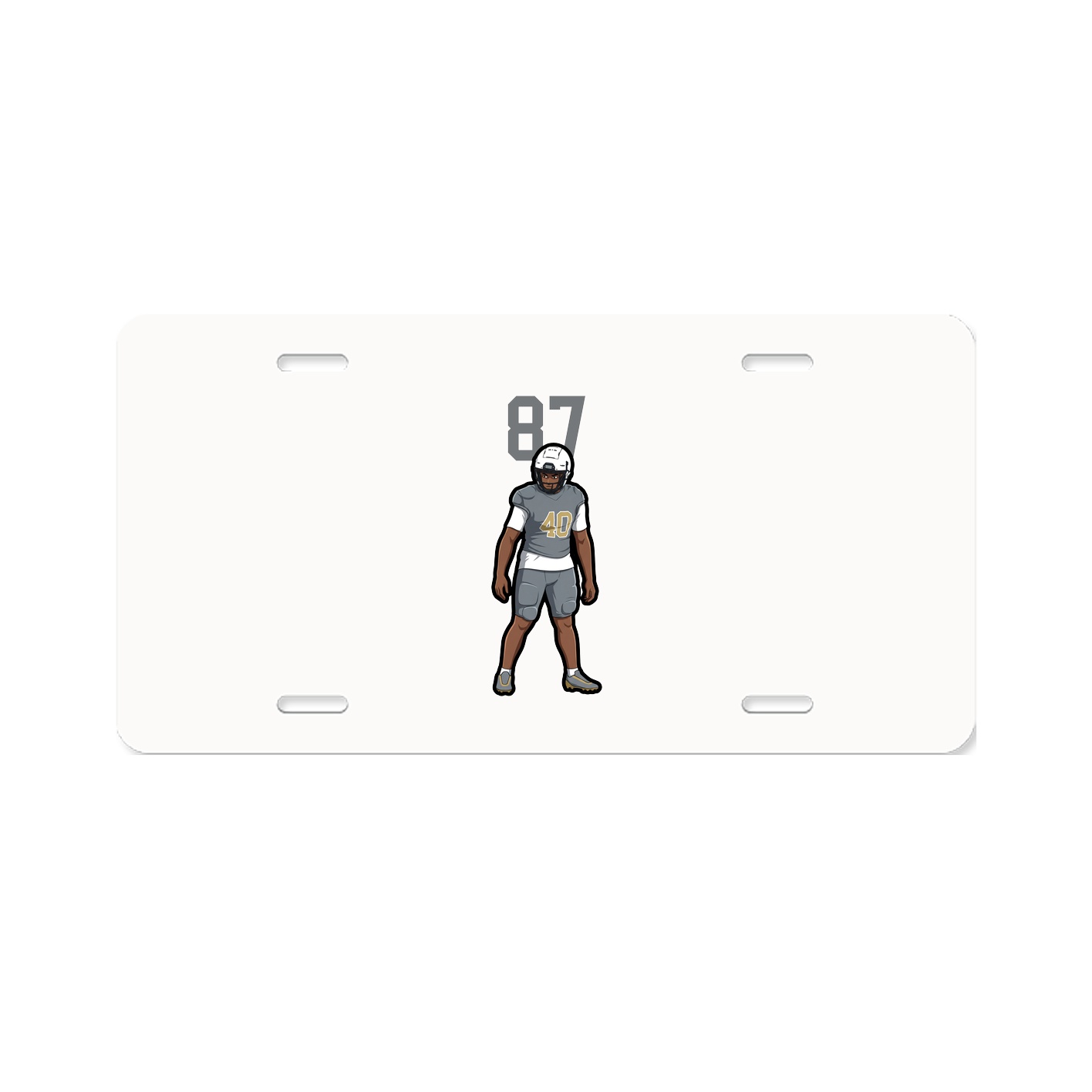License Plate — Number Top in Classic