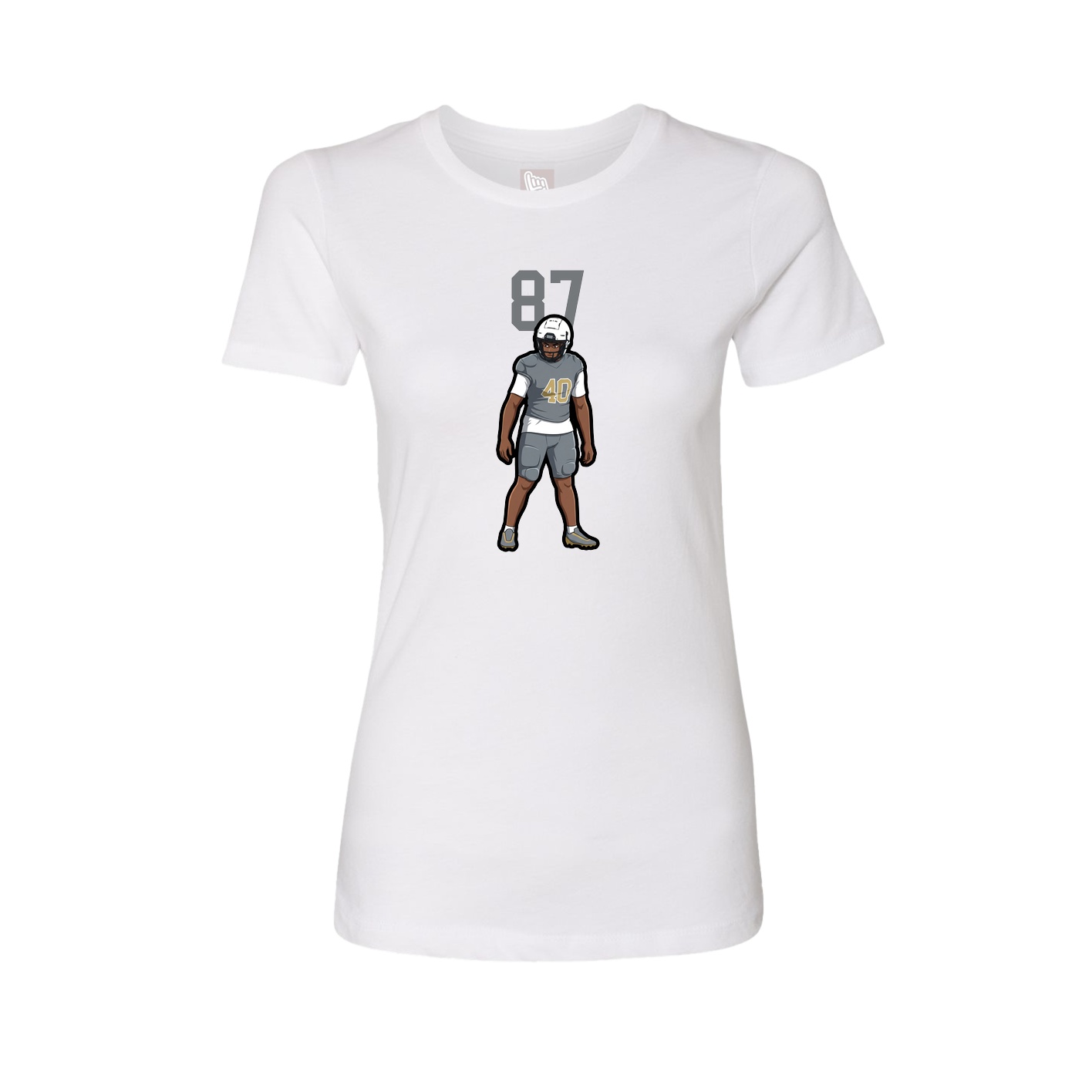 Fitted Women's Tee — Number Top in White