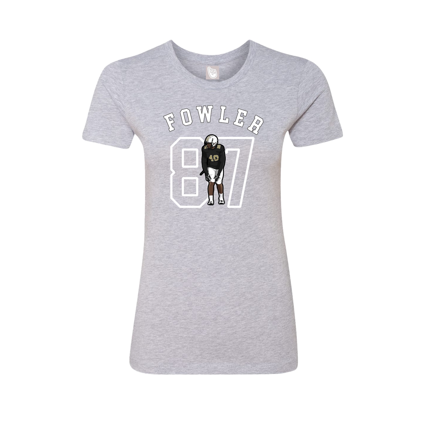 Fitted Women's Tee — Shirsey Arch in Grey