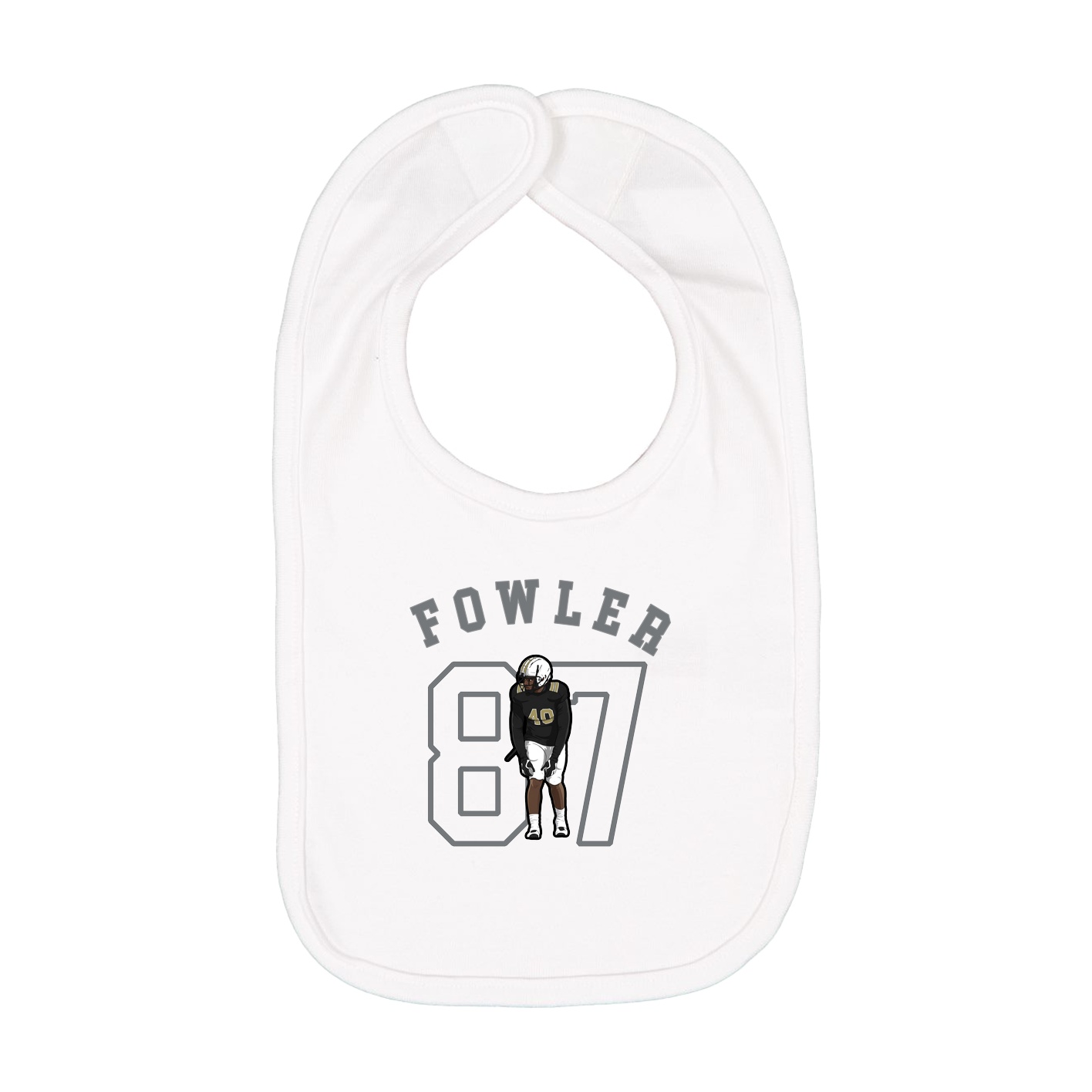 Infant Bib — Shirsey Arch in White
