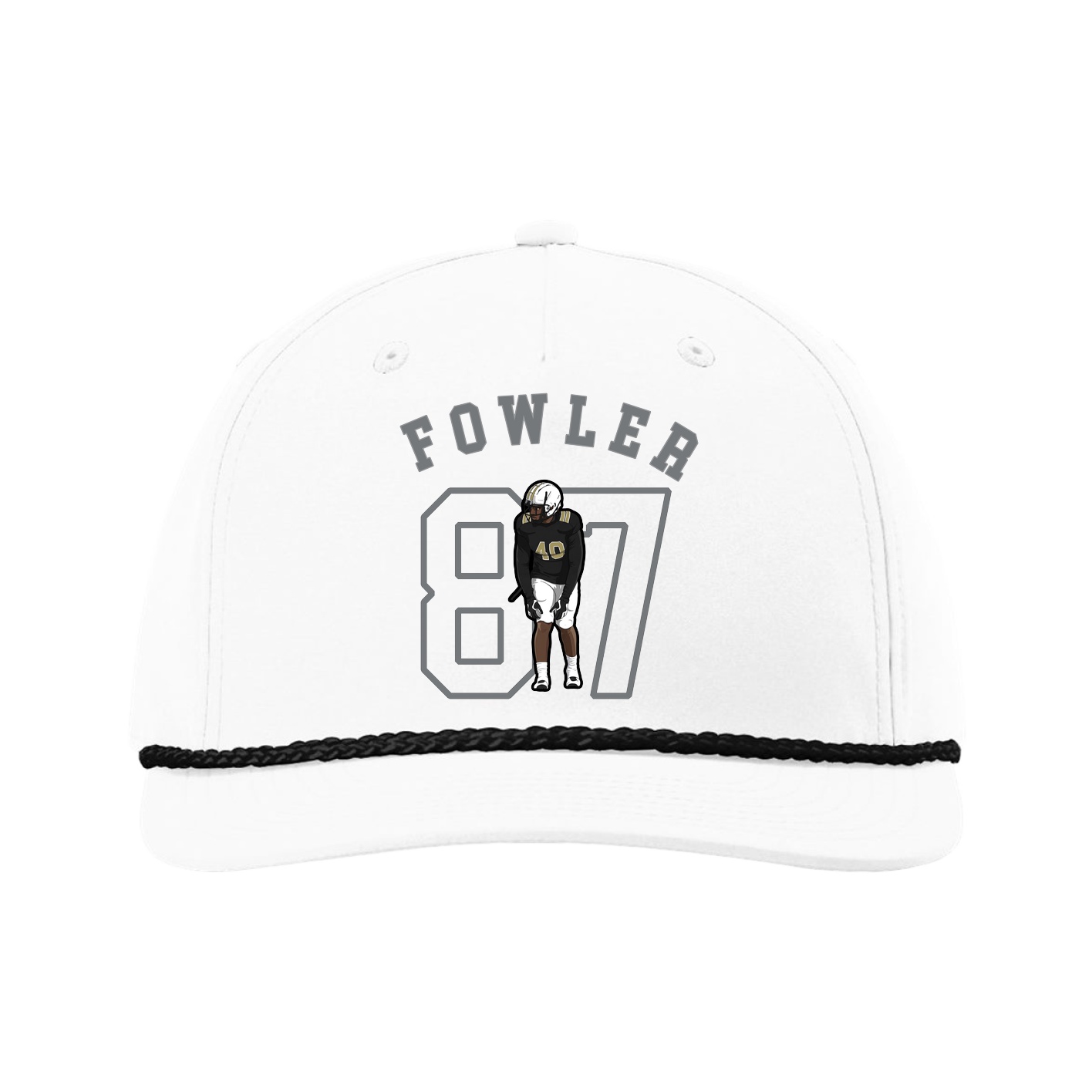 Five-Panel Classic Rope Cap — Shirsey Arch in White