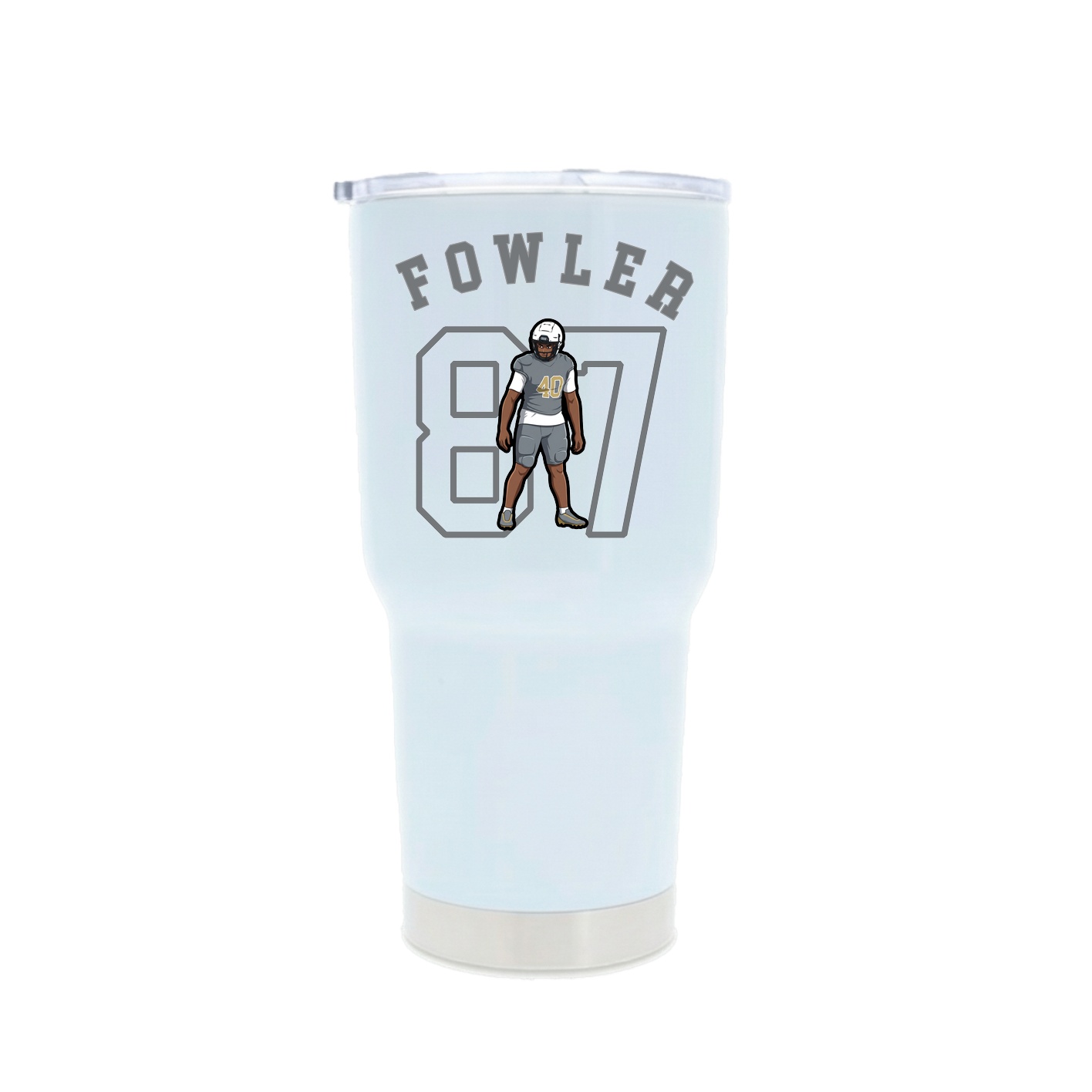 30oz Stainless Steel Tumbler — Shirsey Arch in White