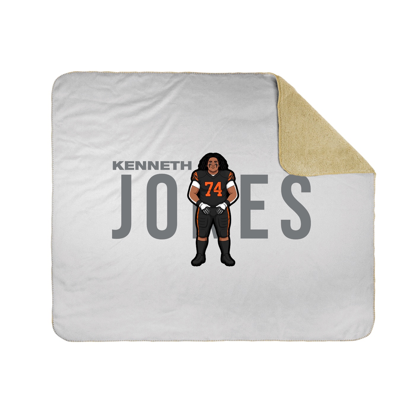 Throw Blanket — Player Name in White
