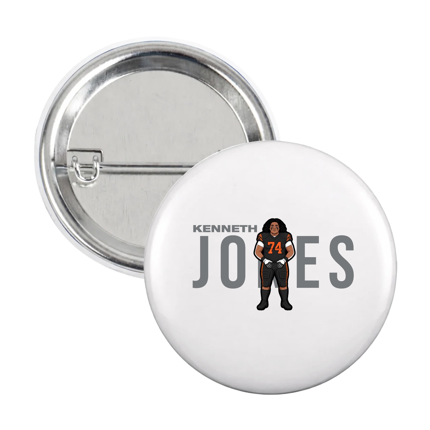 Game Day Button — Player Name in White