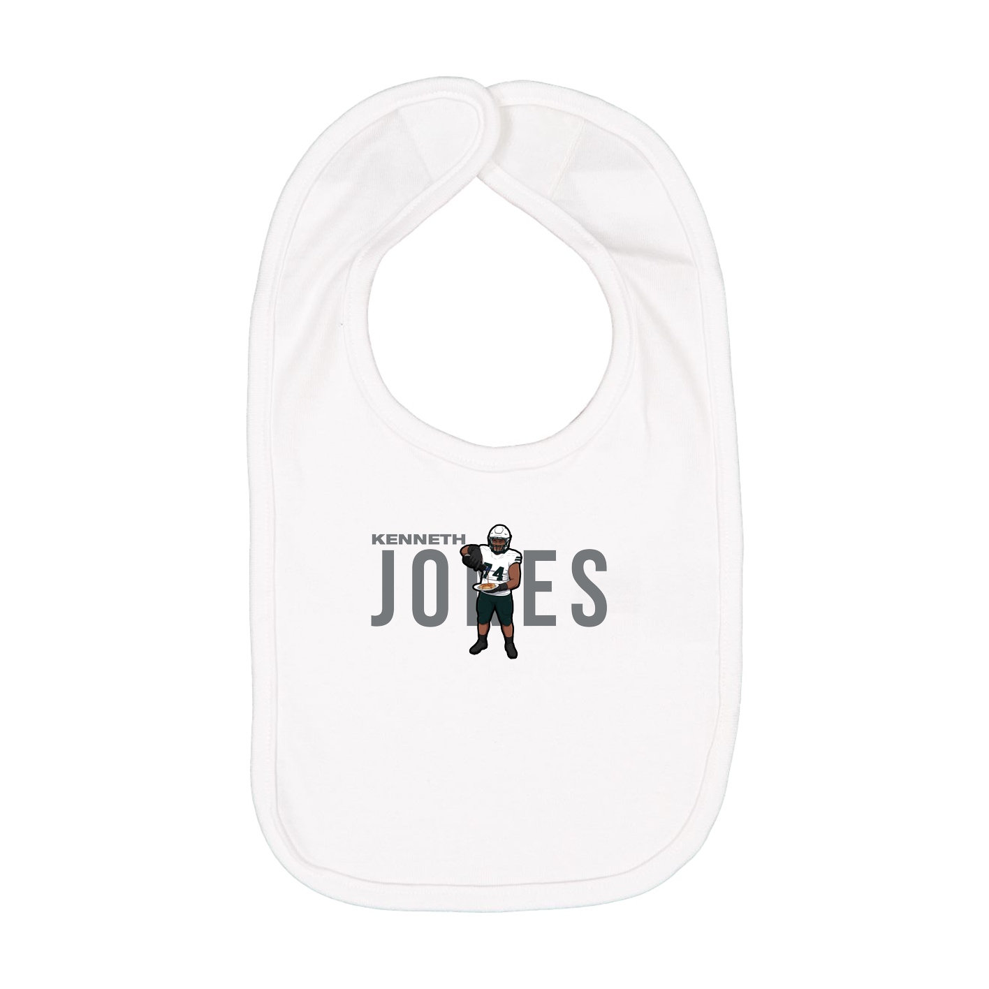 Infant Bib — Player Name in White