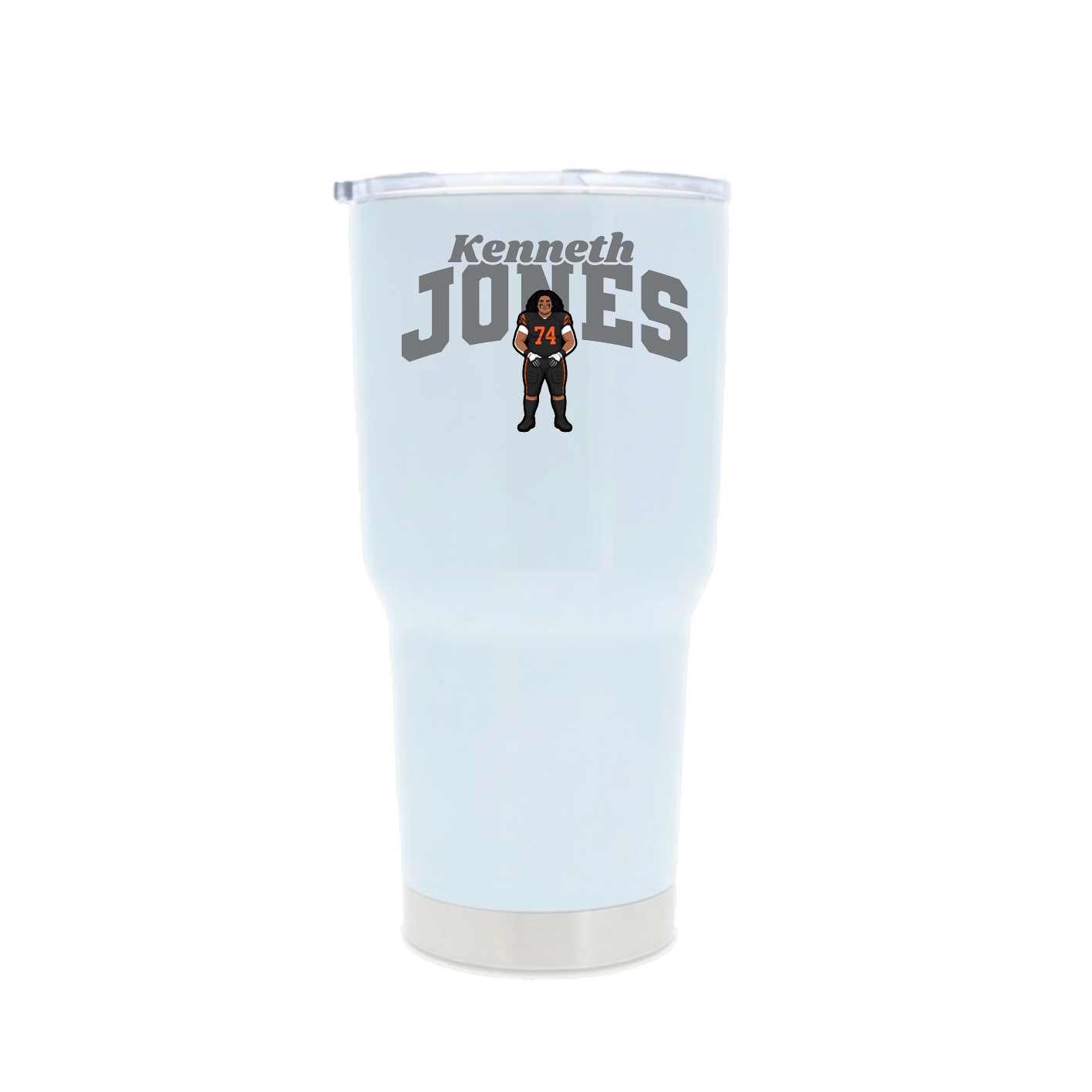 30oz Stainless Steel Tumbler — Signature Arch in White
