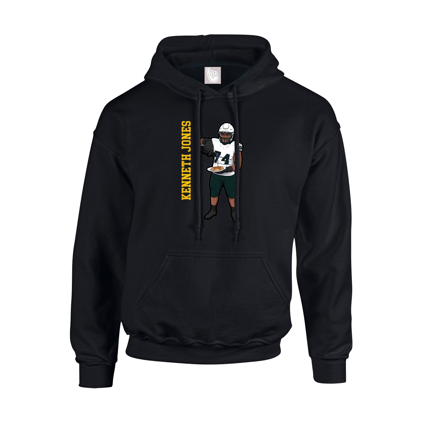 Hoodie — Name Vertical in Black