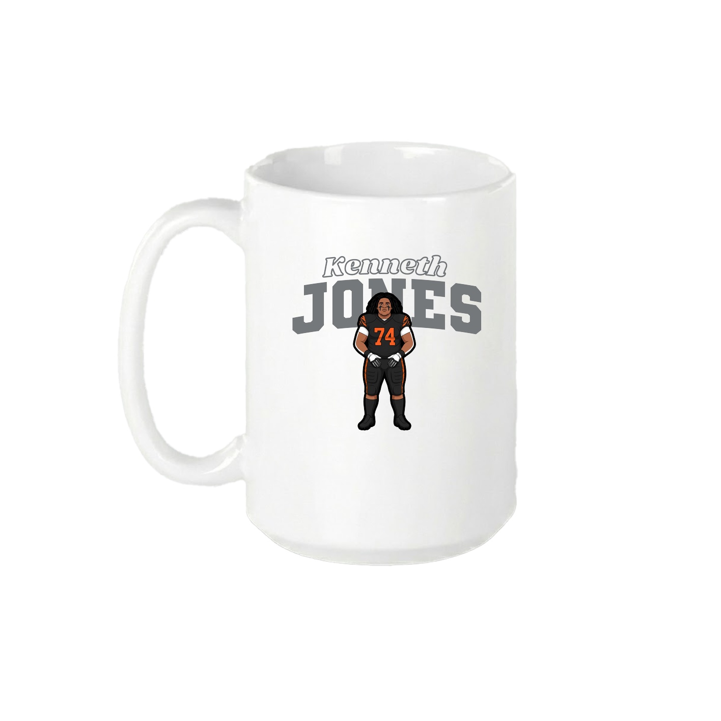 15oz Coffee Mug — Name Arch in White
