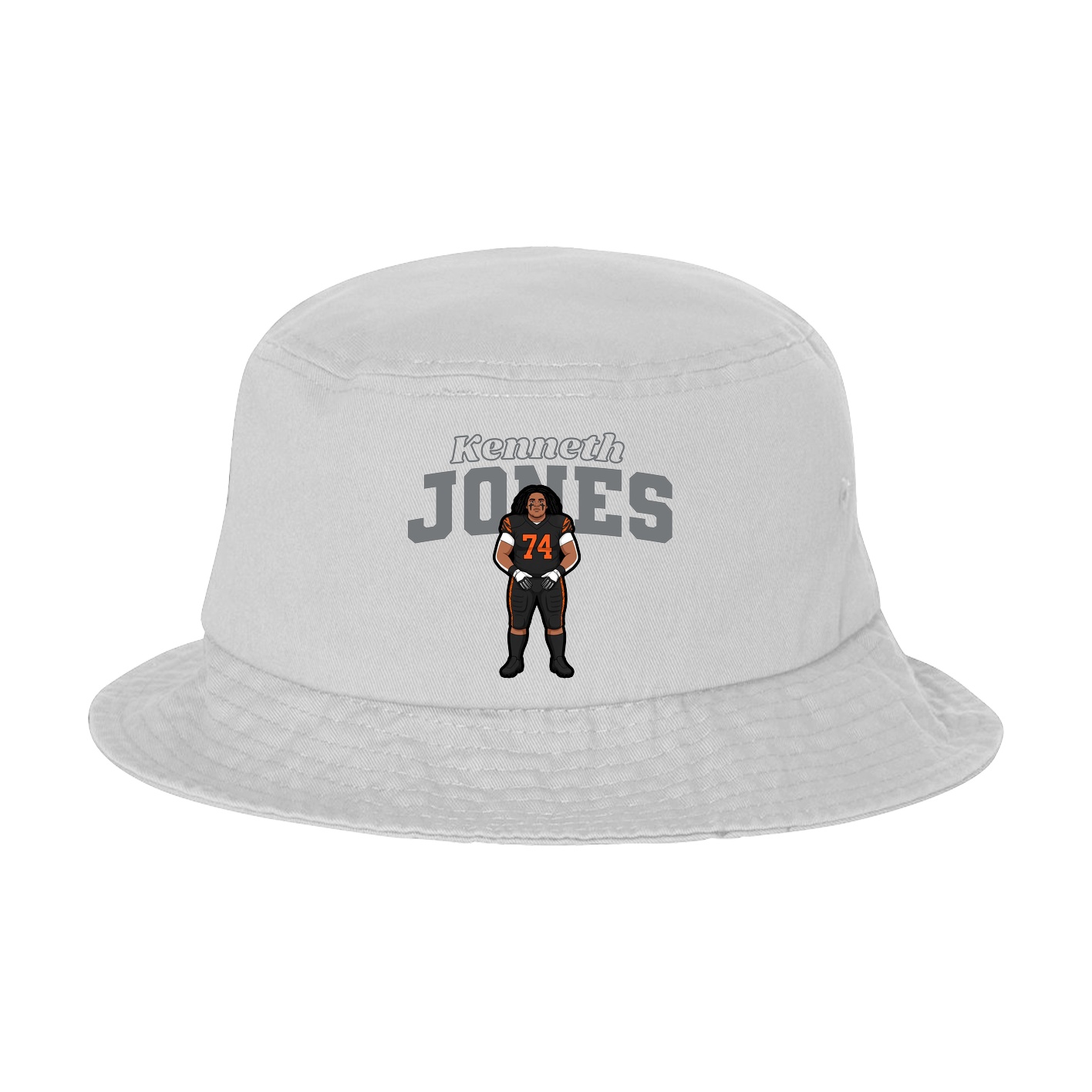 Bucket Cap — Name Arch in White