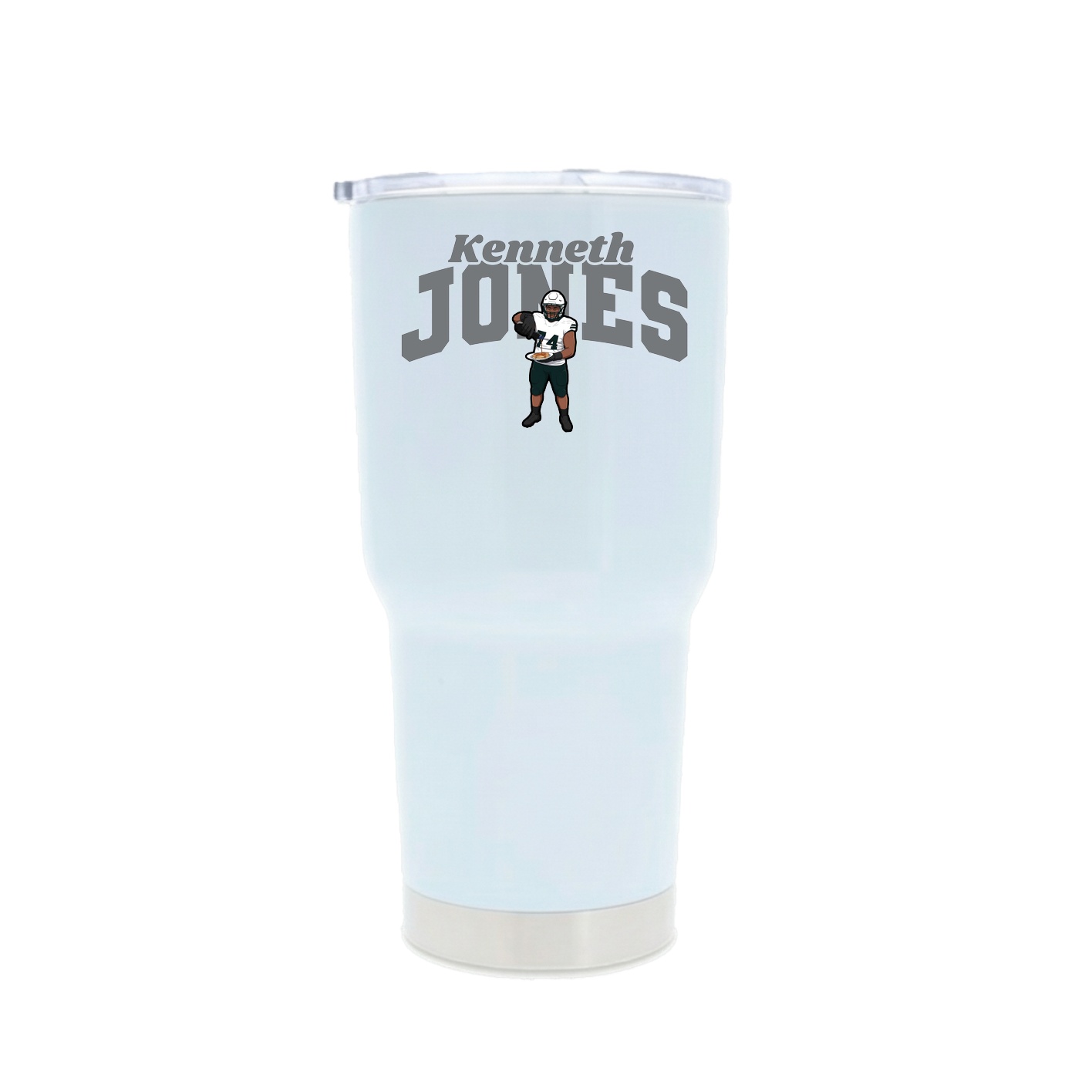 30oz Stainless Steel Tumbler — Signature Arch in White