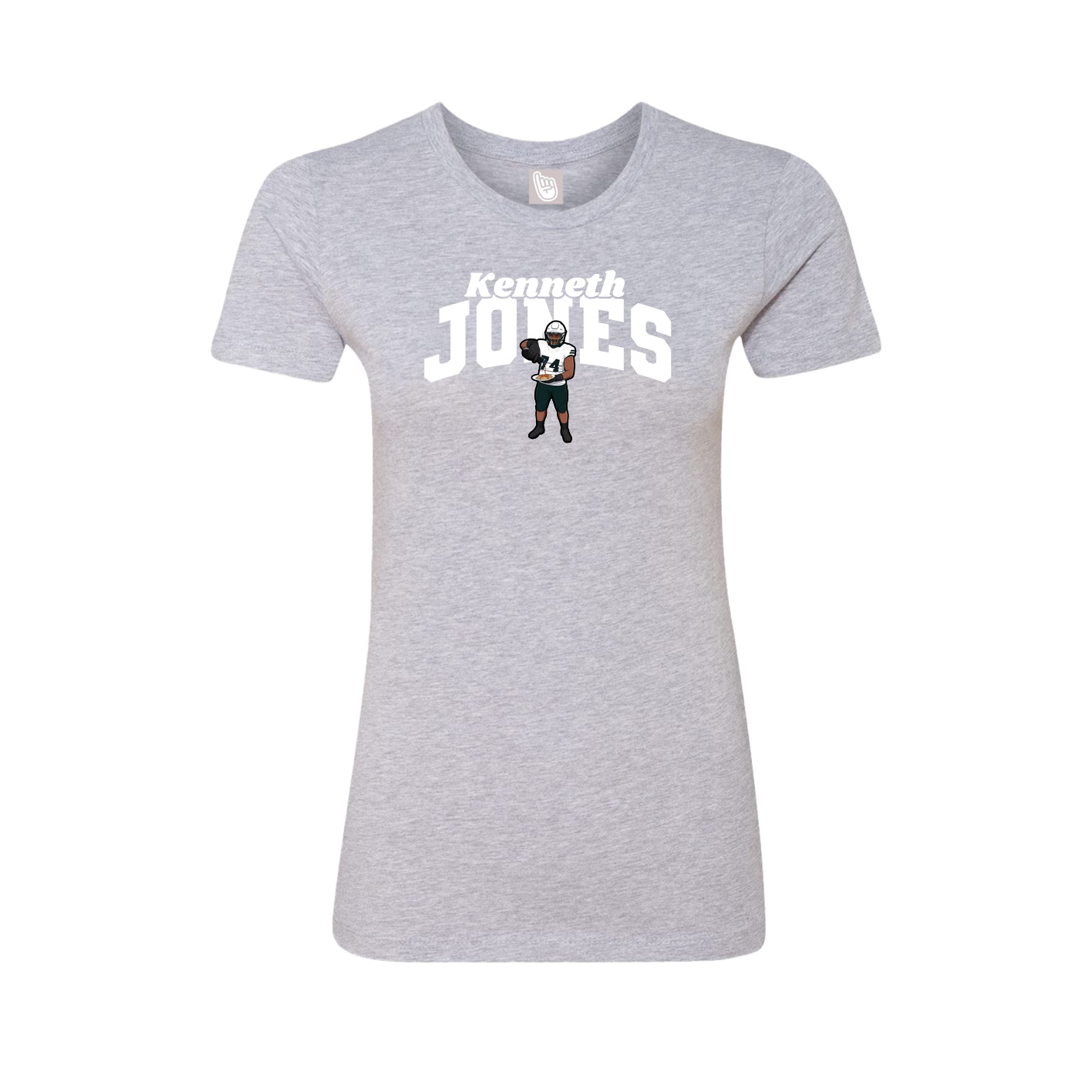 Fitted Women's Tee — Signature Arch in Grey