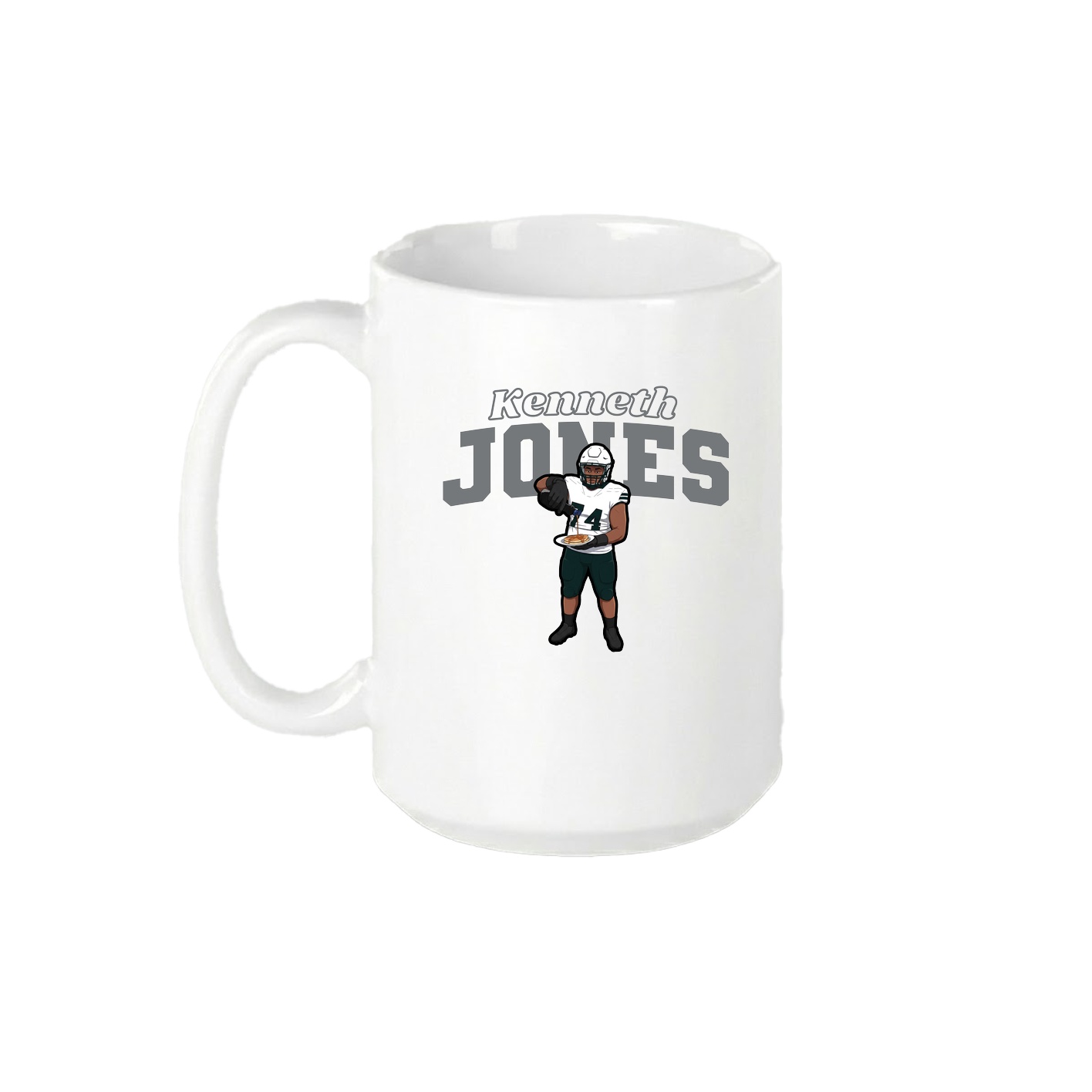 15oz Coffee Mug — Name Arch in White