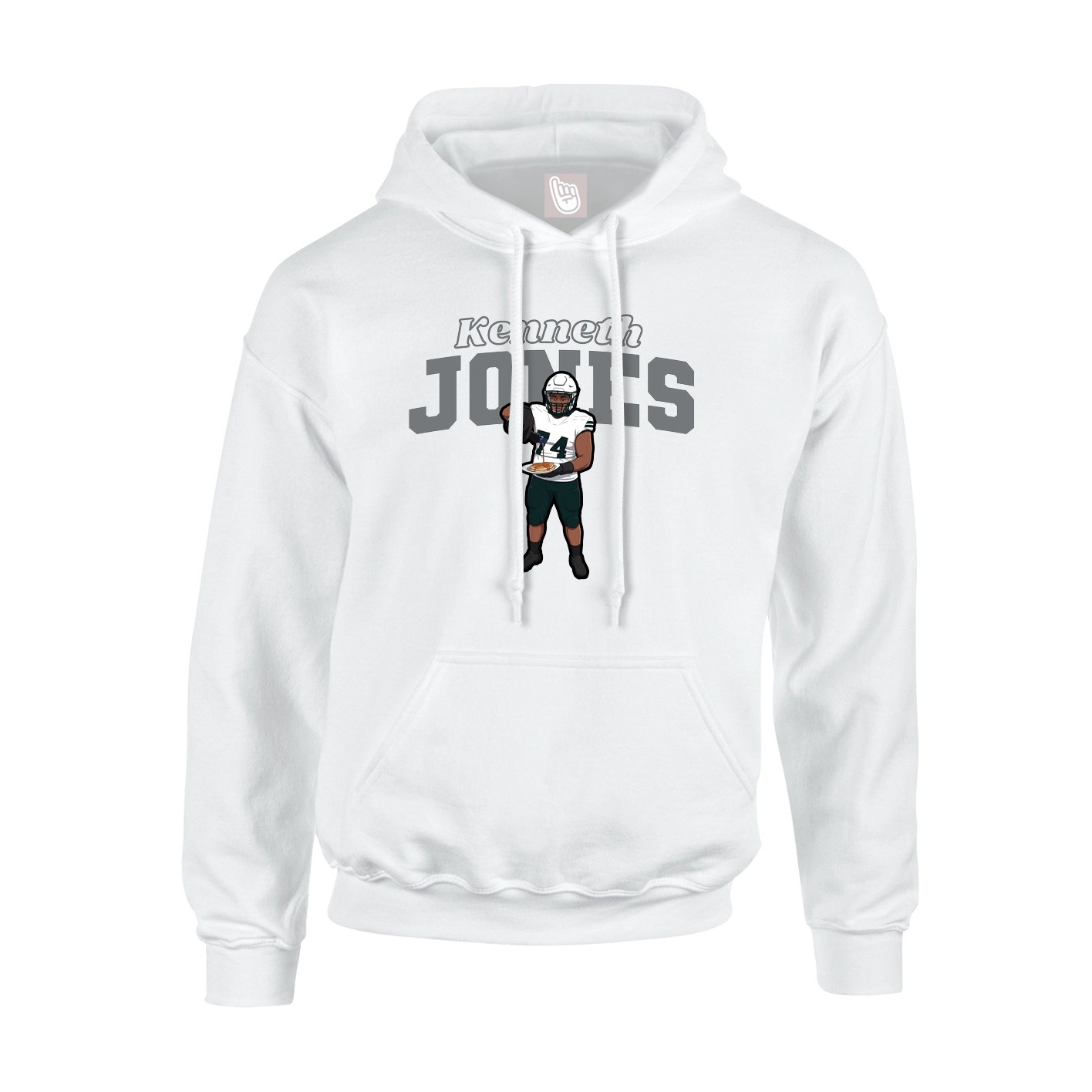 Hoodie — Name Arch in White
