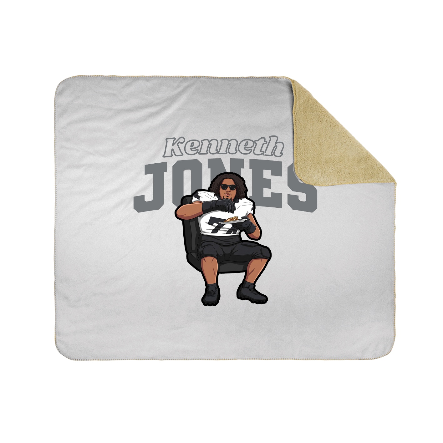 Throw Blanket — Name Arch in White