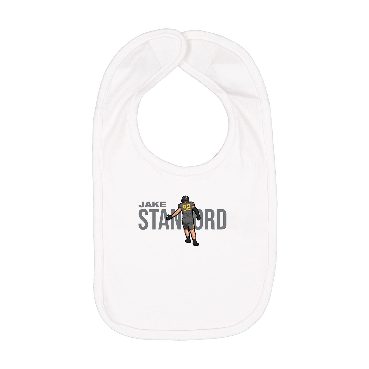 Infant Bib — Player Name in White