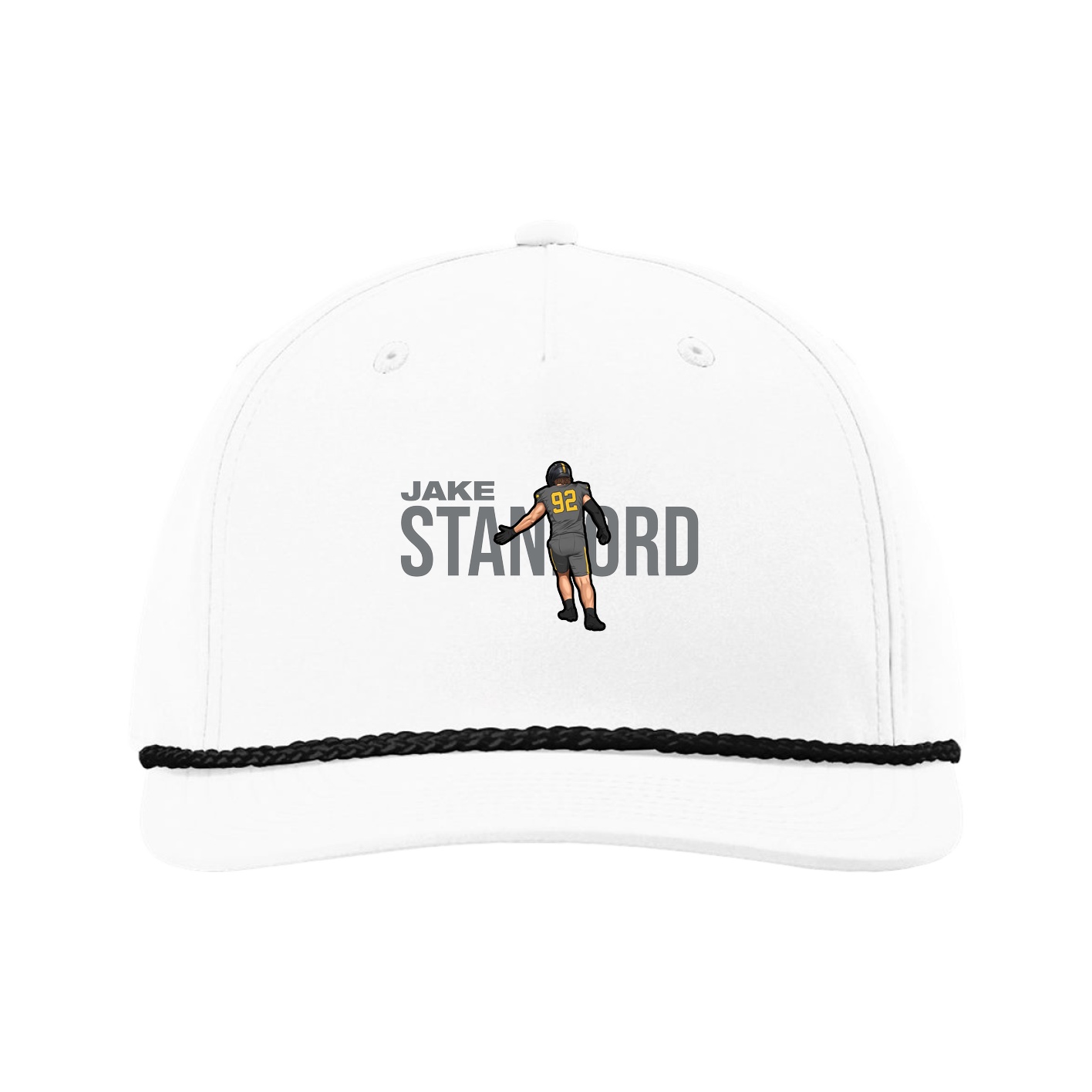 Five-Panel Classic Rope Cap — Player Name in White