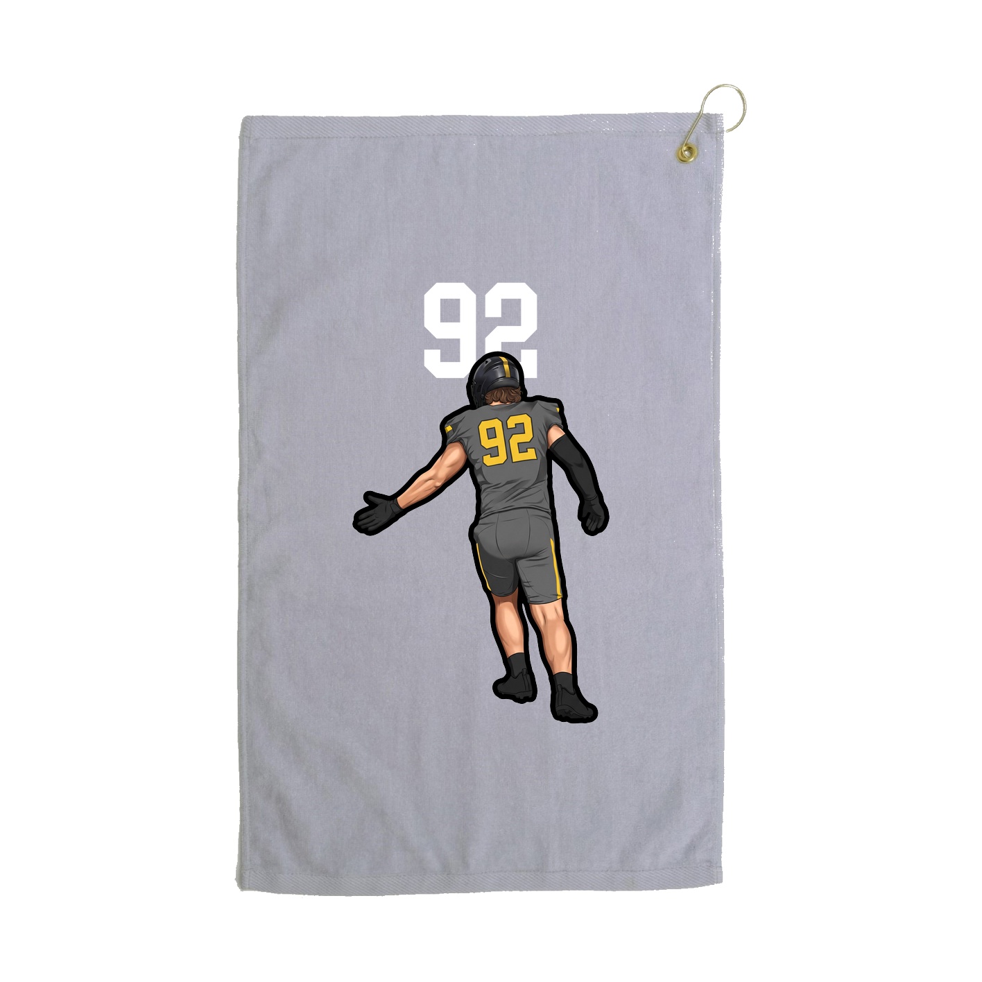 Golf Towel — Number Top in Grey