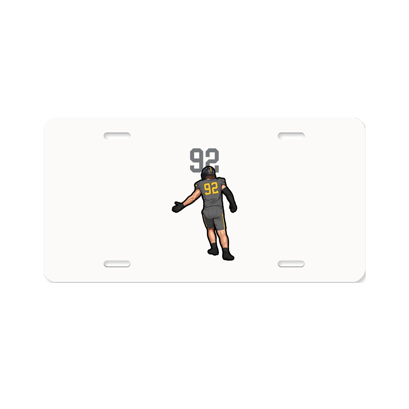 License Plate — Number Top in Classic
