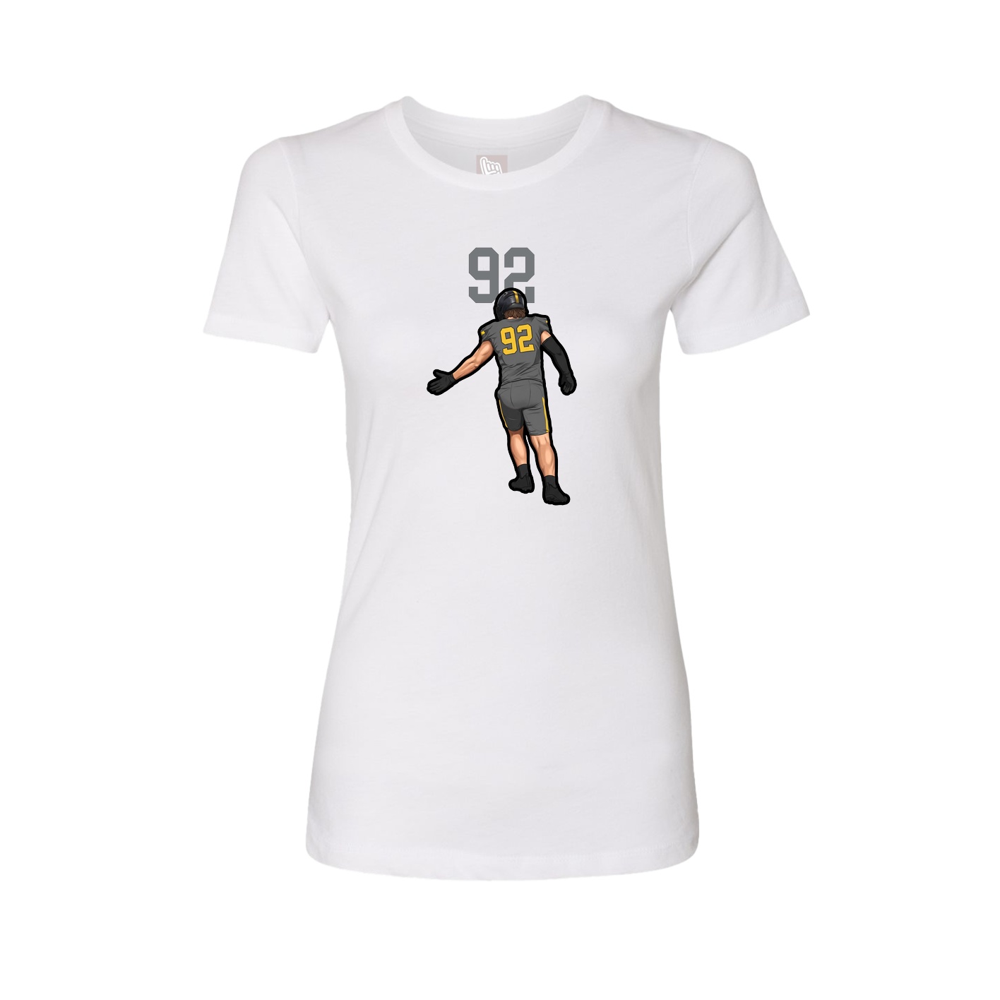 Fitted Women's Tee — Number Top in White