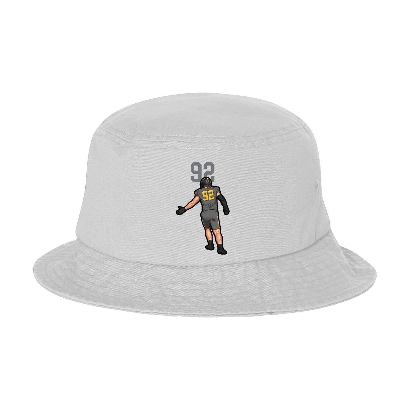 Bucket Cap — Number Top in White