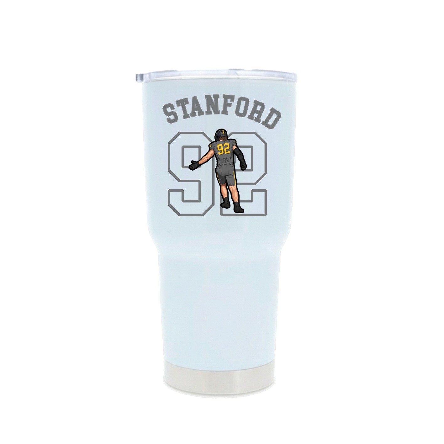 30oz Stainless Steel Tumbler — Shirsey Arch in White