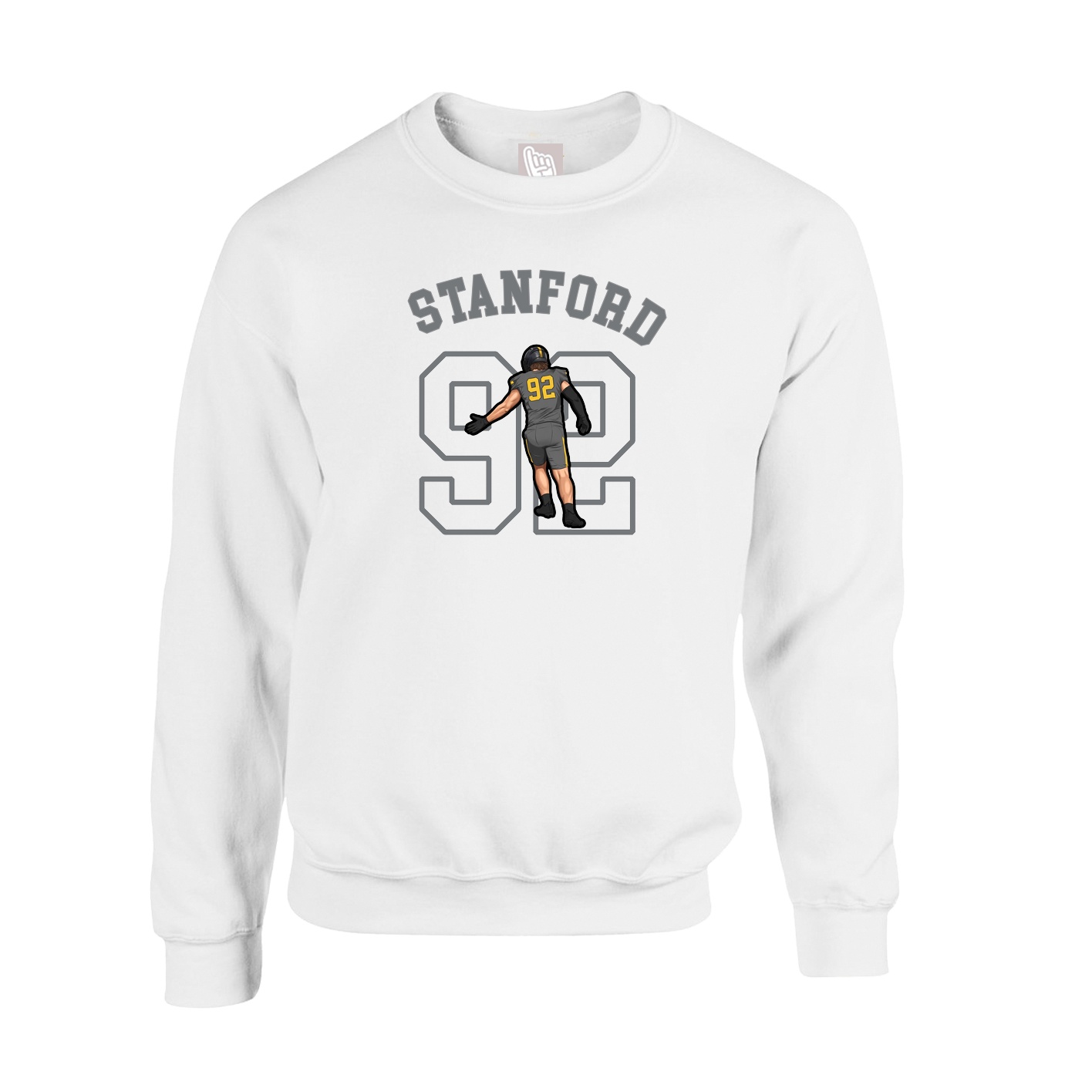 Fleece Crew — Shirsey Arch in White