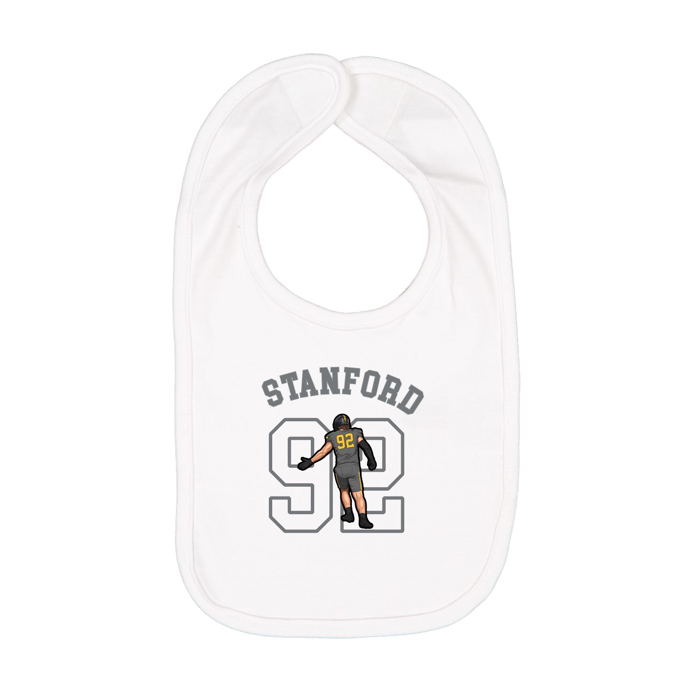 Infant Bib — Shirsey Arch in White