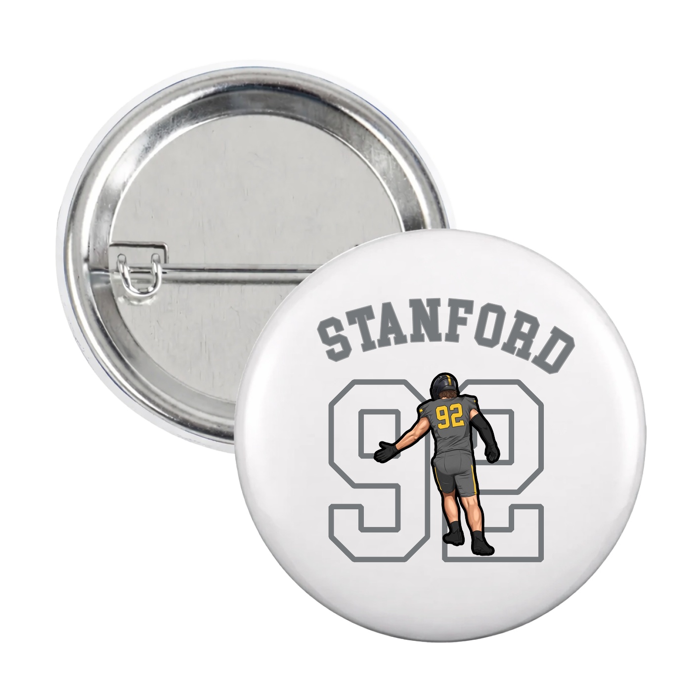 Game Day Button — Shirsey Arch in White