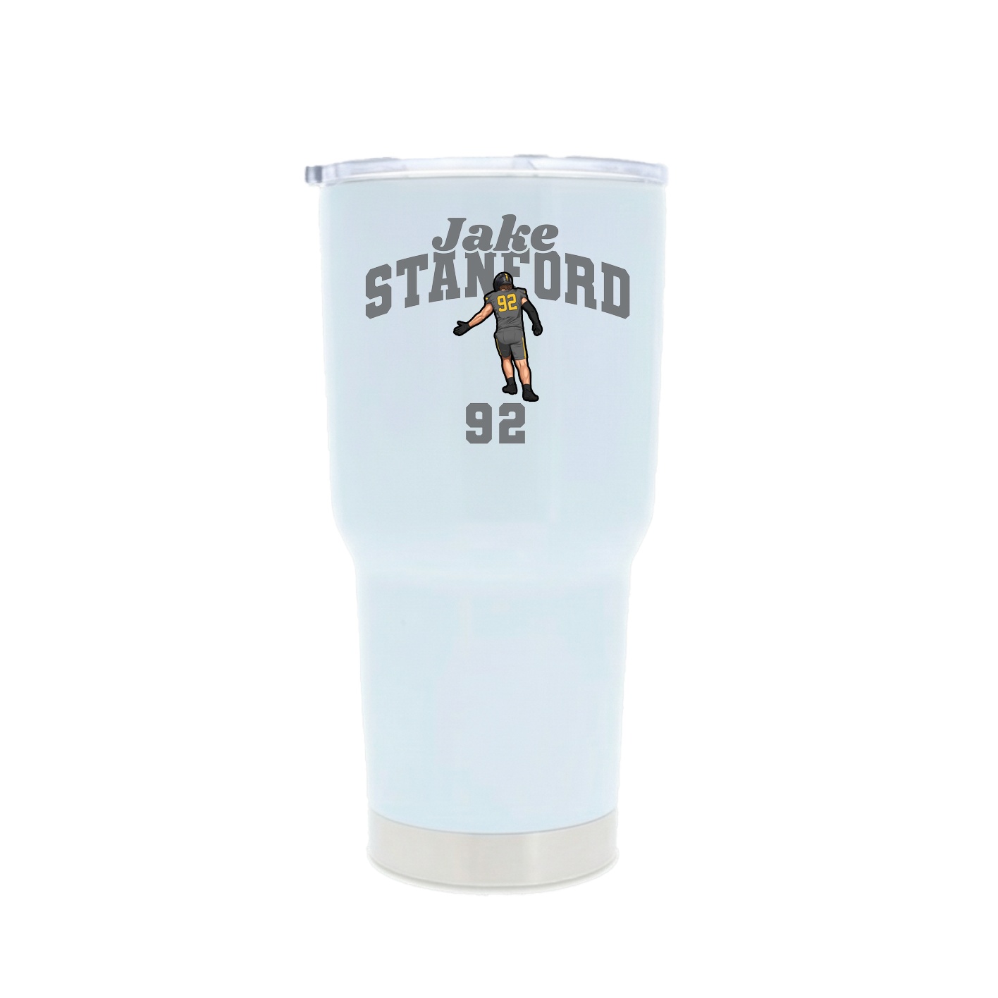 30oz Stainless Steel Tumbler — Signature Arch in White