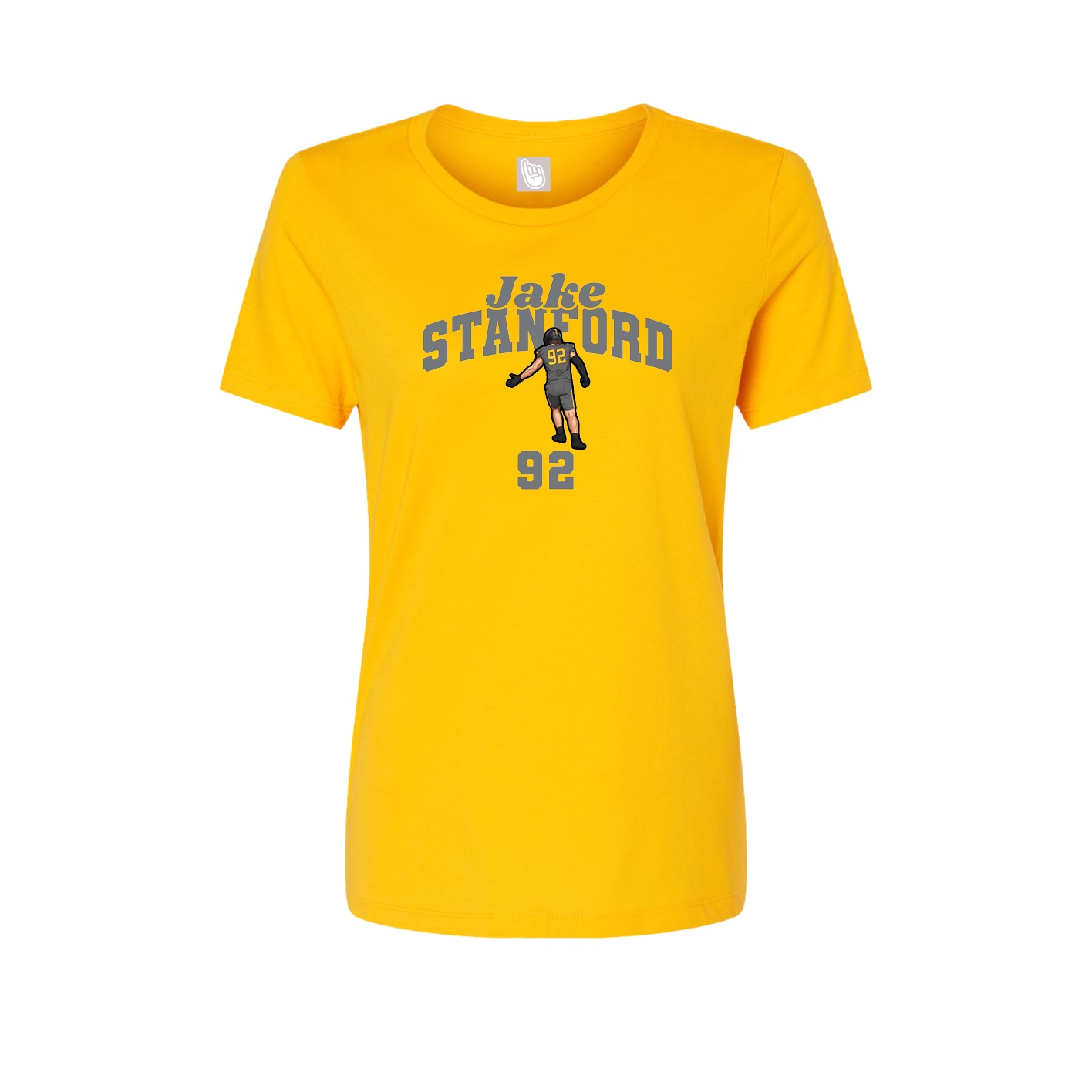 Fitted Women's Tee — Signature Arch in Gold