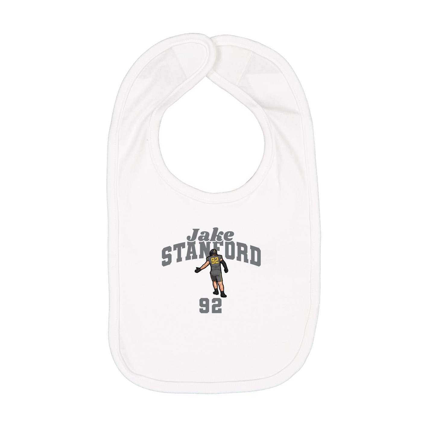 Infant Bib — Signature Arch in White