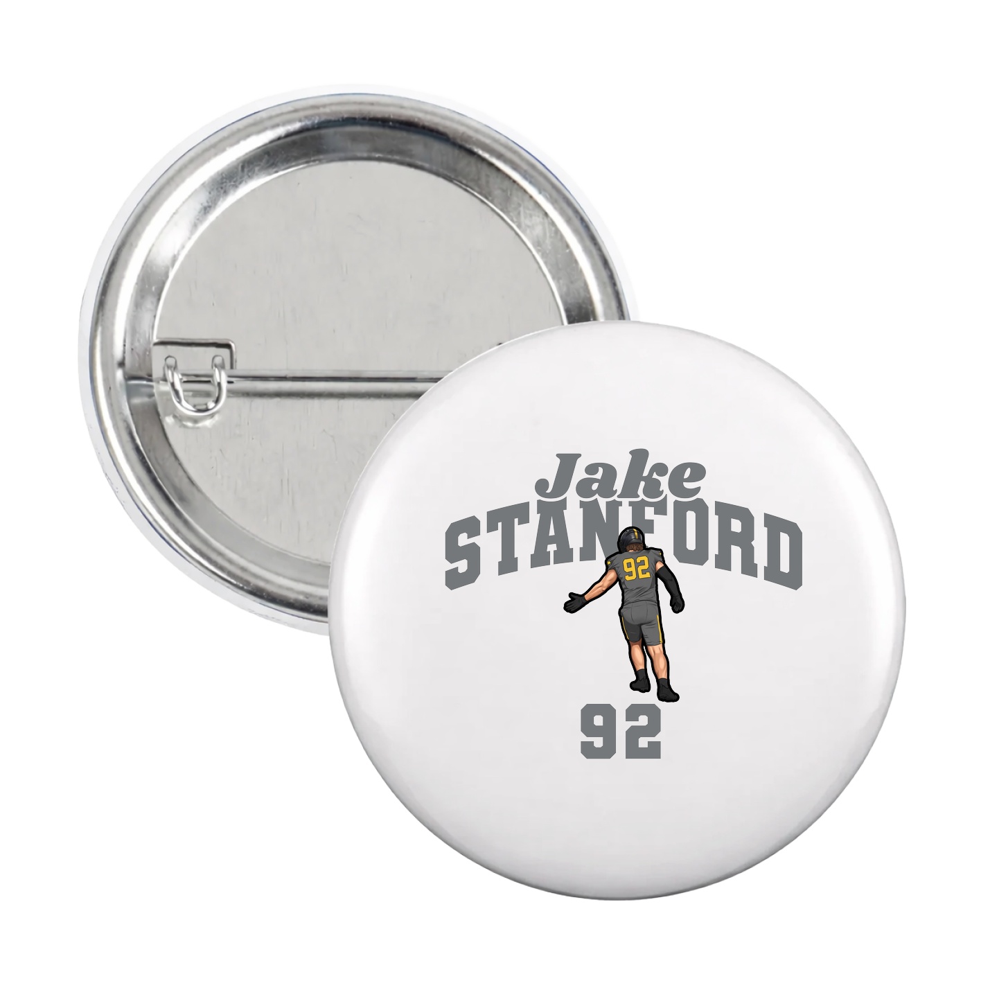 Game Day Button — Signature Arch in White