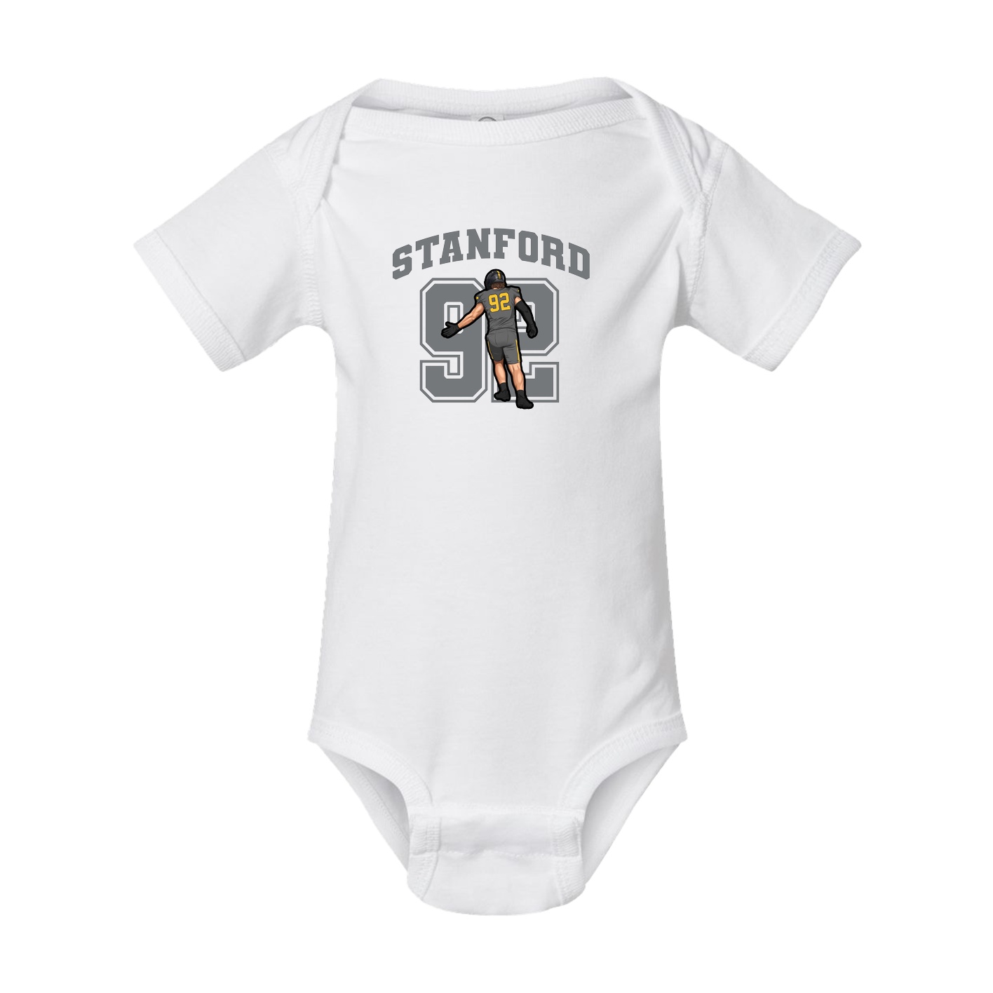Baby Onesie — Number in White