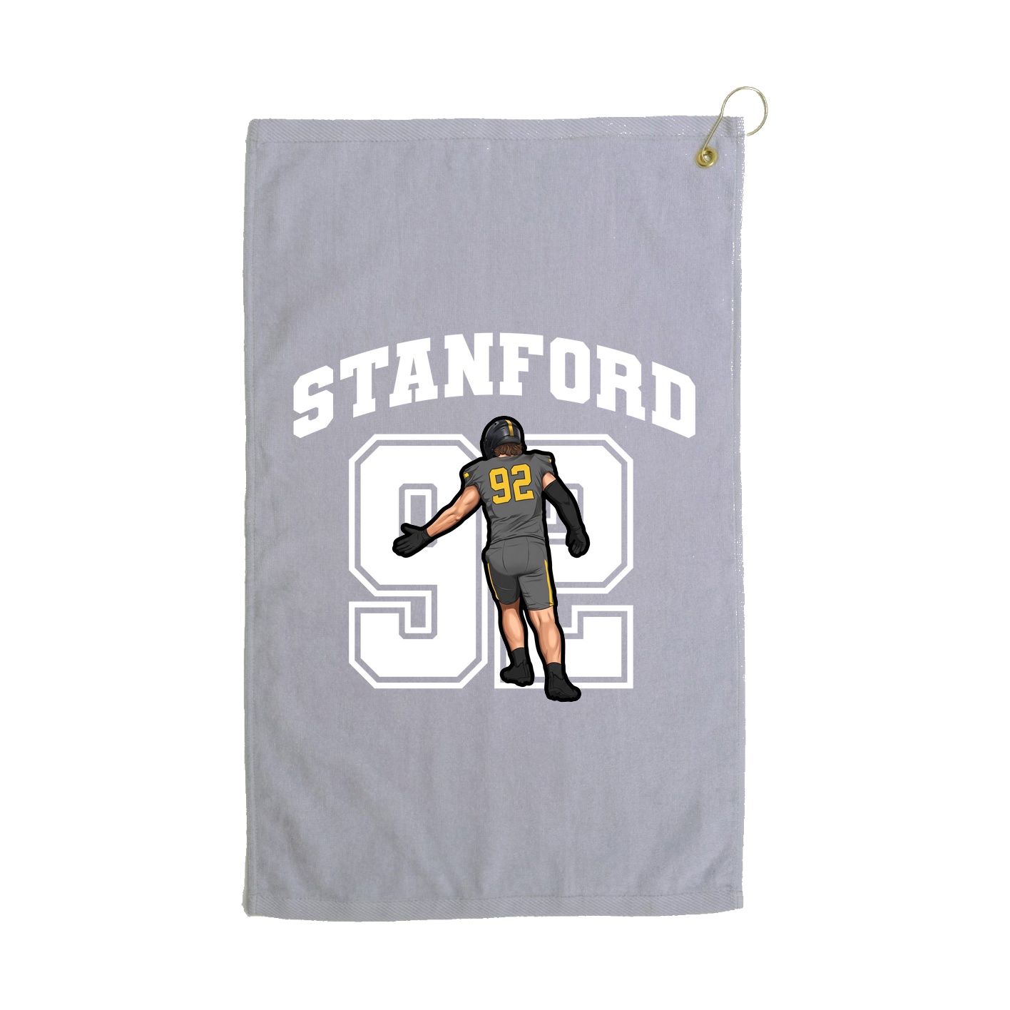Golf Towel — Number in Grey